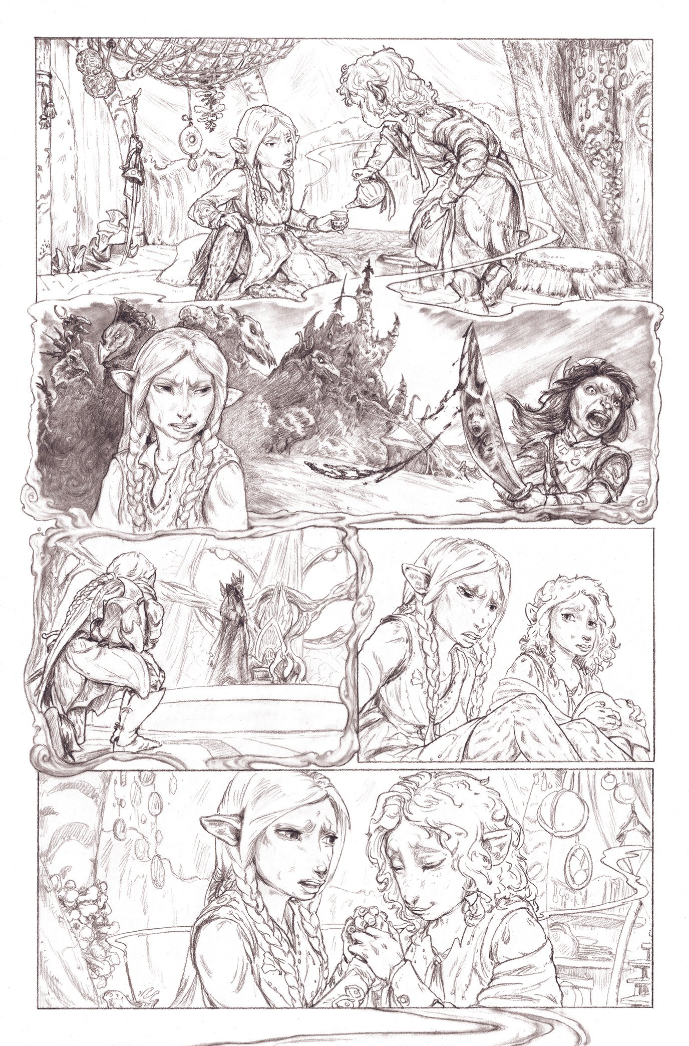 Final Pencils from an officially published Dark Crystal comic