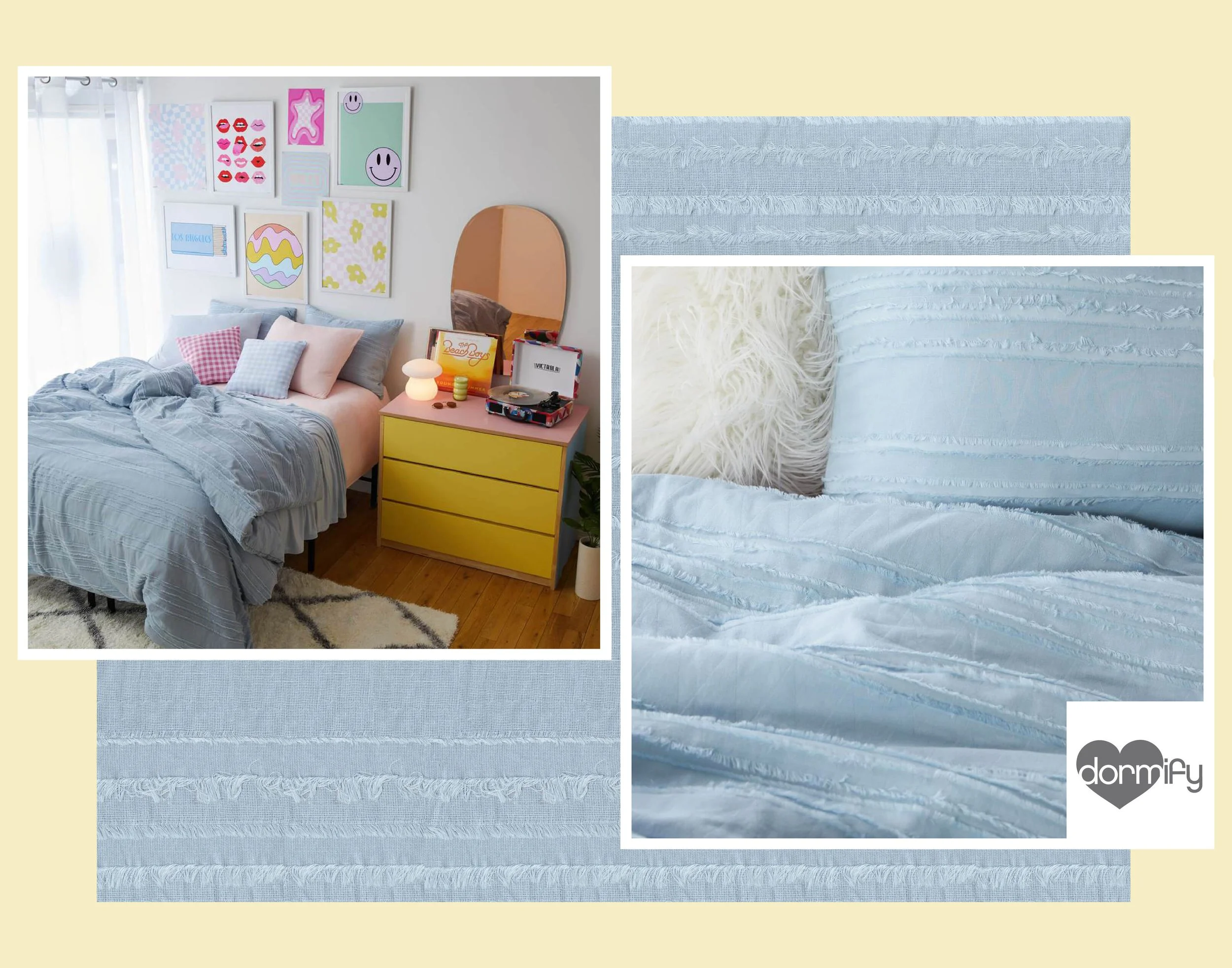 Eyelash Stripe in Celestial Blue