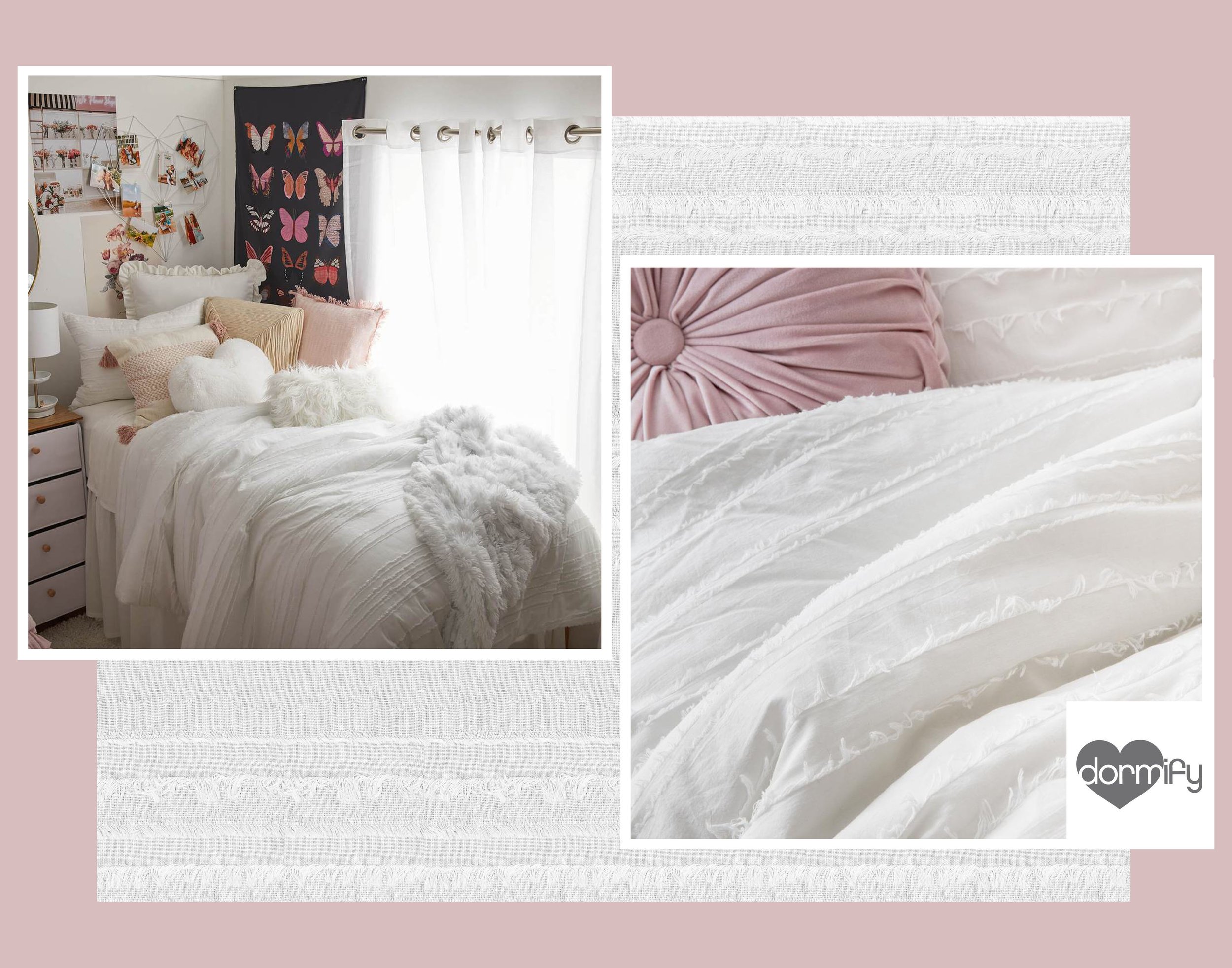 Eyelash Stripe in White