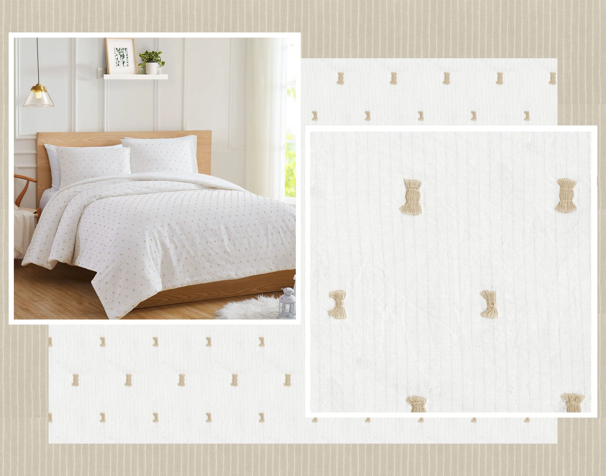 Pinstripe Clip in Natural