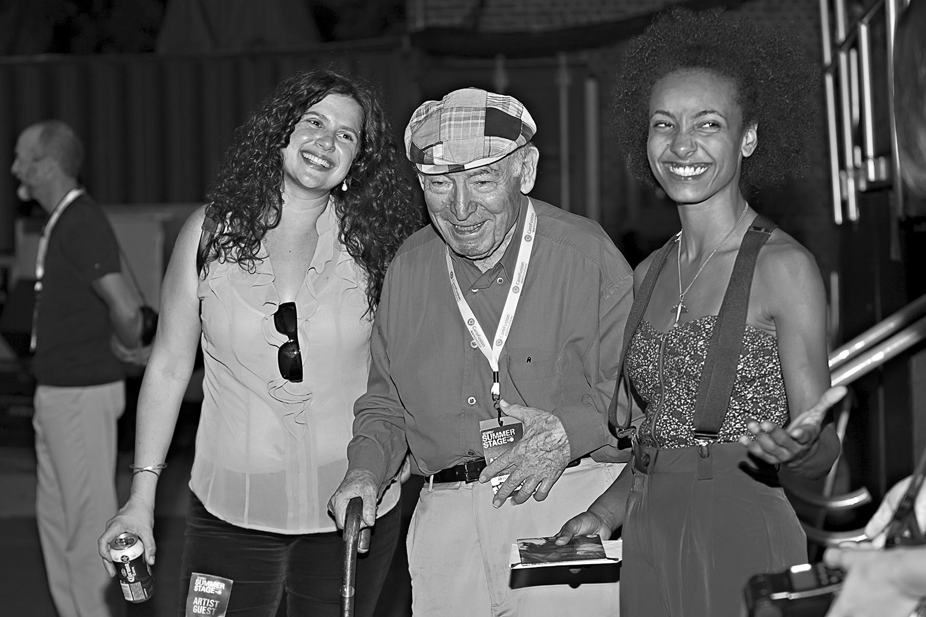 Anat Cohen and Esperanza Spalding with George Wein