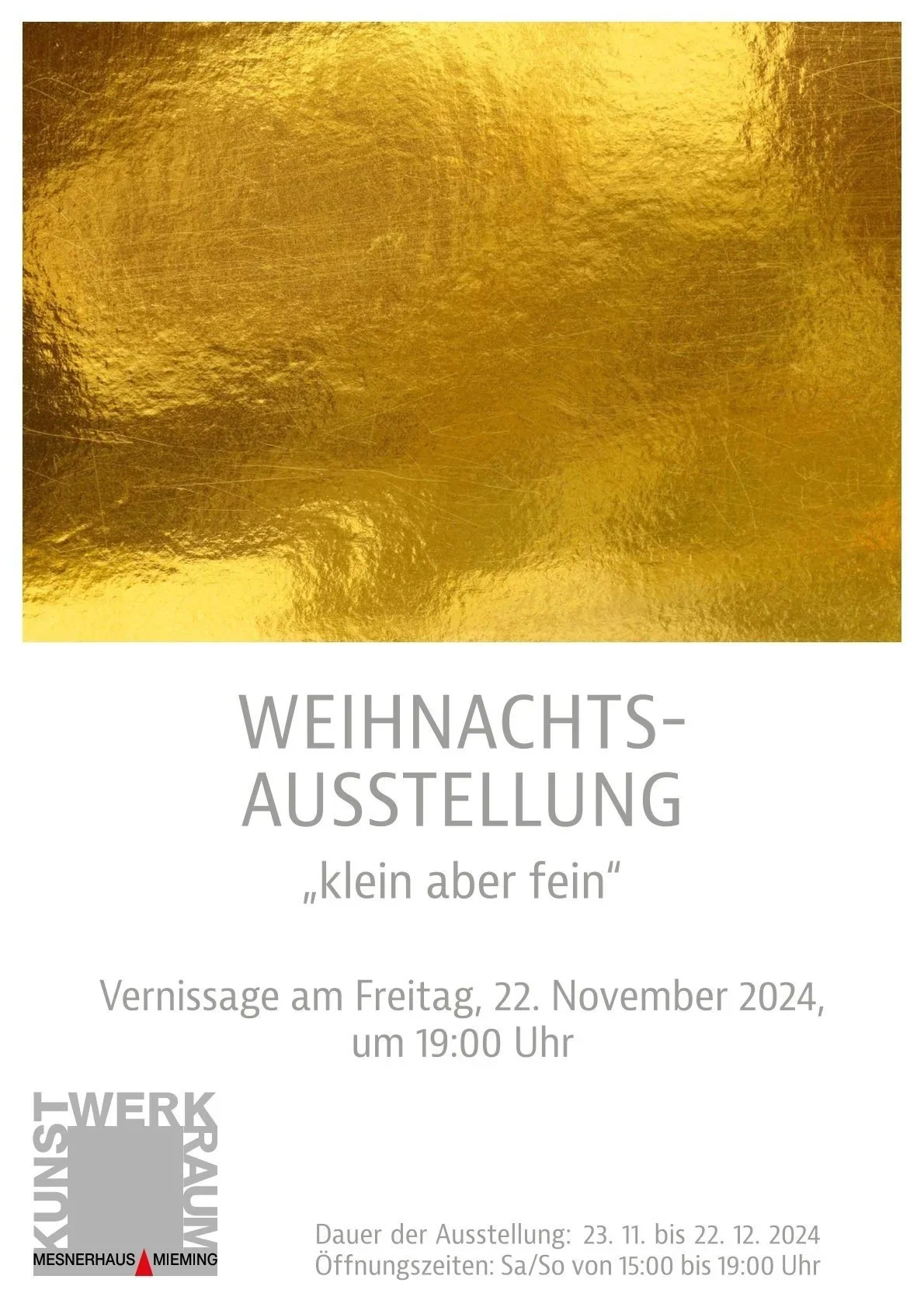 Weihnachtsausstellung "klein aber fein", Kunst-Werk-Raum Mieming