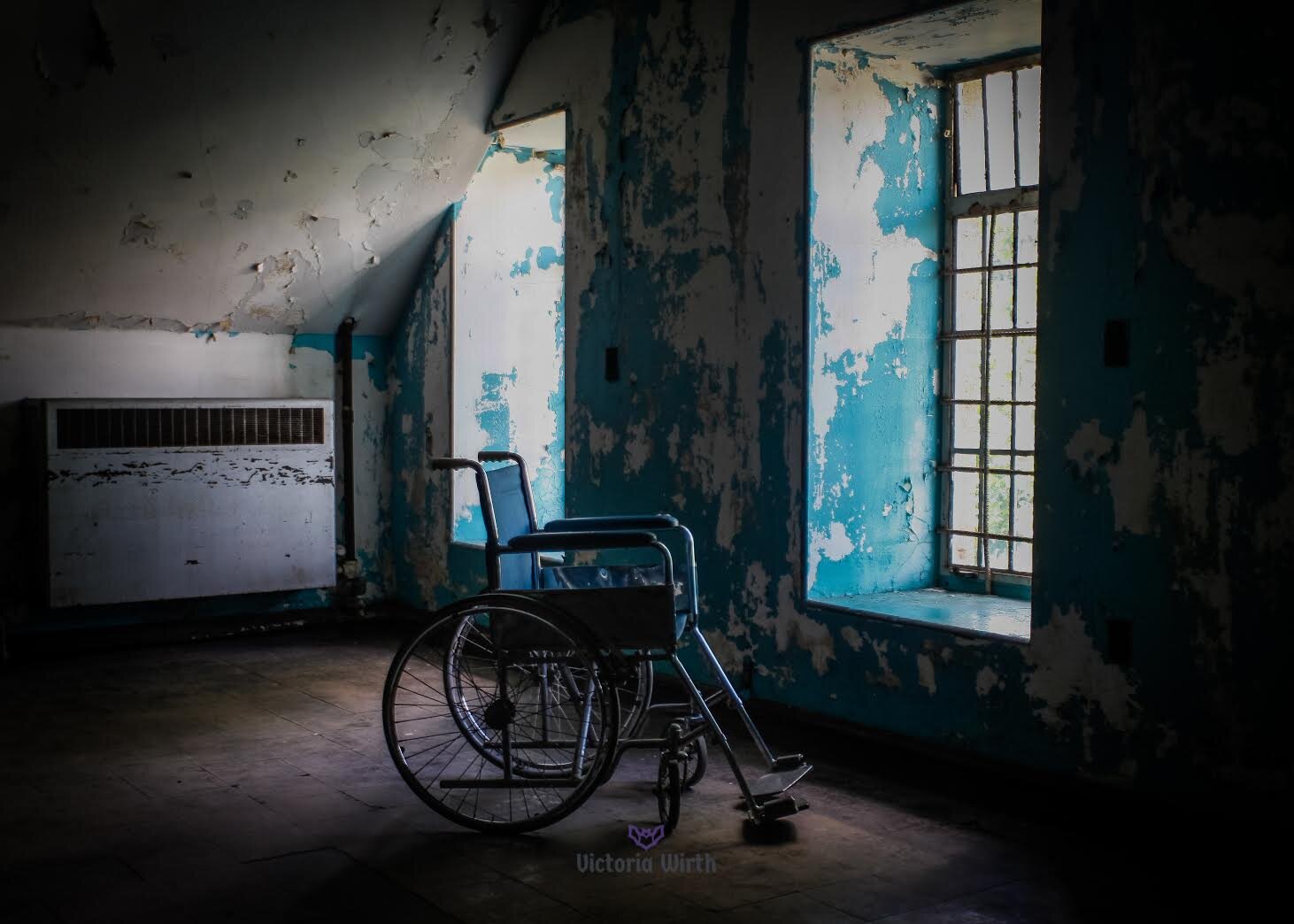  Victoria Wirth  Still Waiting  -Photo taken at the Trans Allegheny Lunatic Asylum located in Weston, West Virginia.  Prices Vary - Check Website  https://vwirthphoto.visualsociety.com/galleries/abandoned/still-waiting  Contact: VWirthPhoto@gmail.com