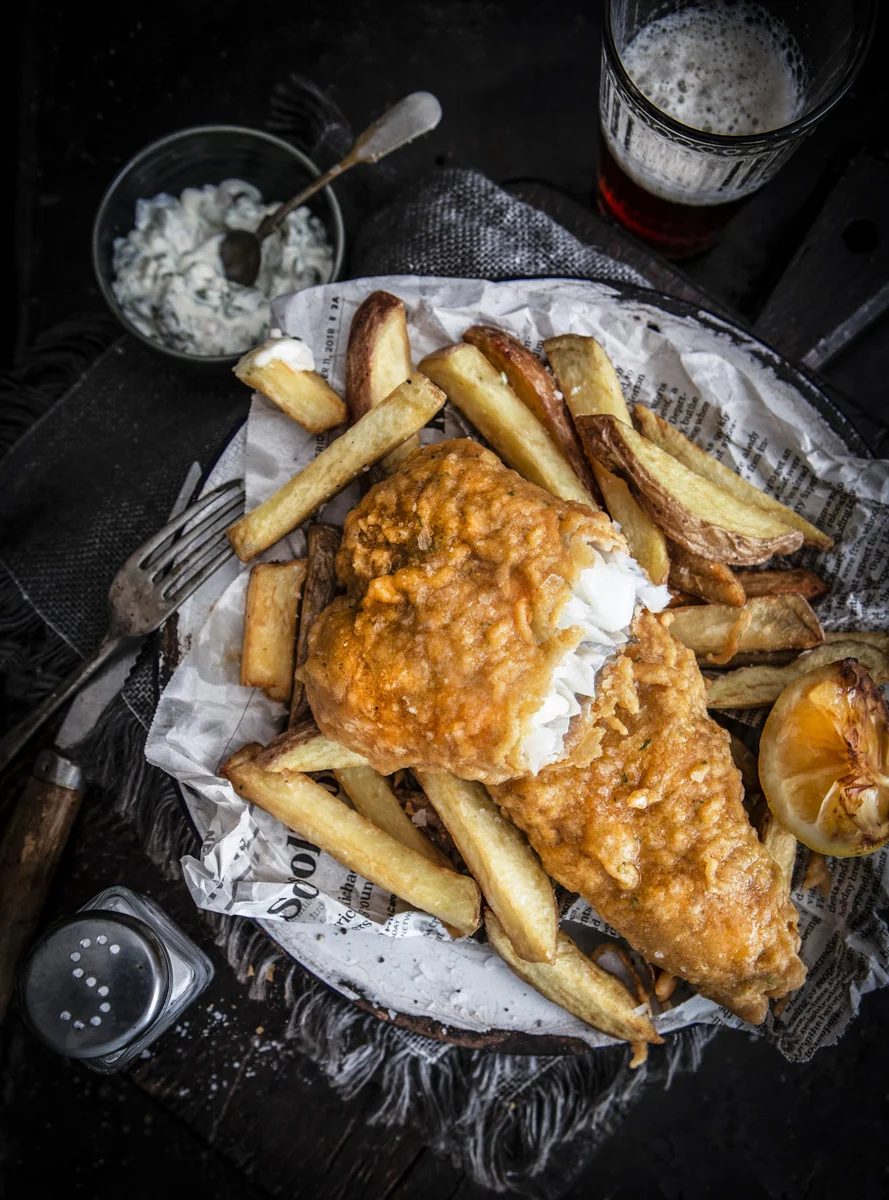 Fish and Chips on a plate
