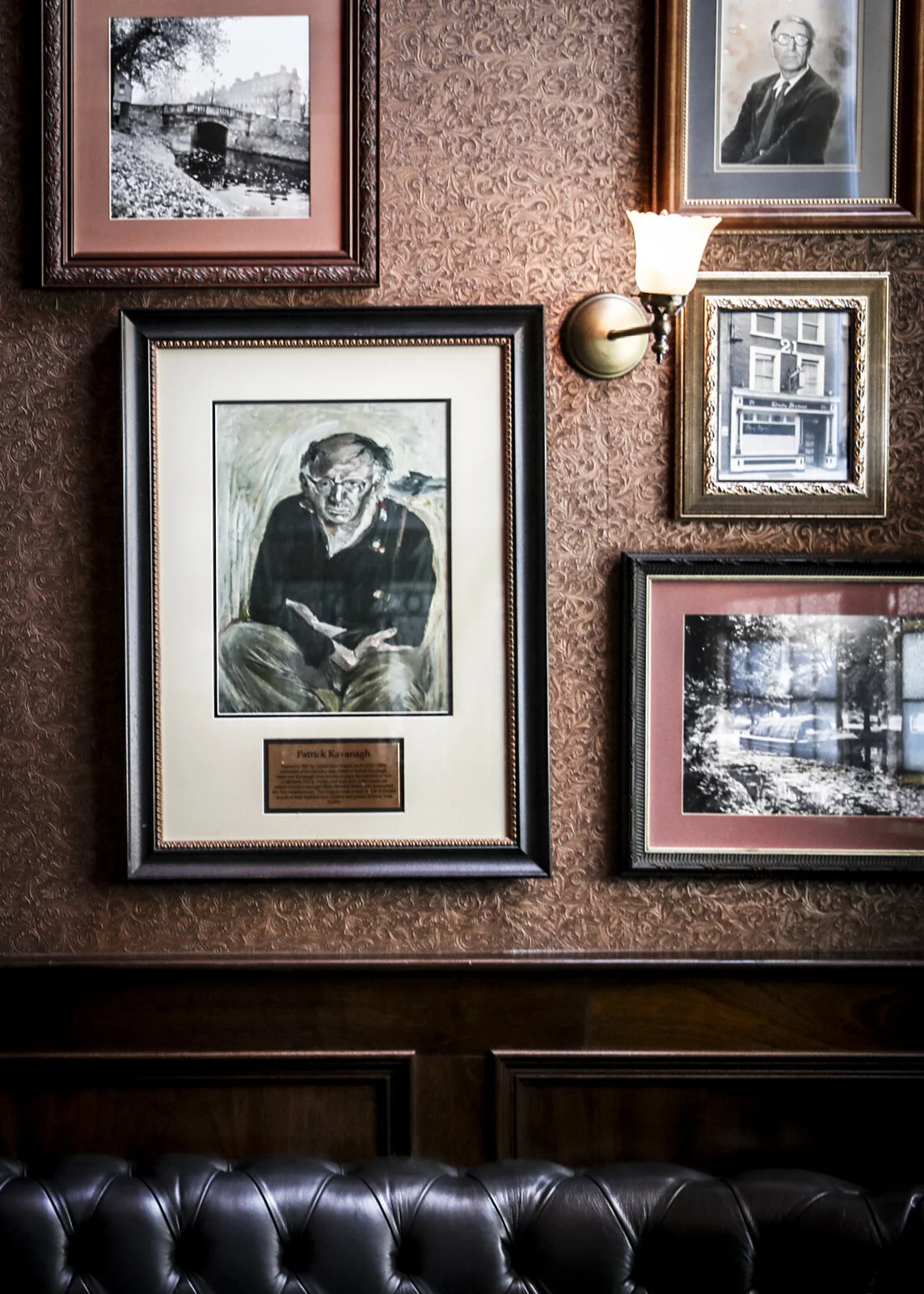Photos on wall in Raglan Road bar