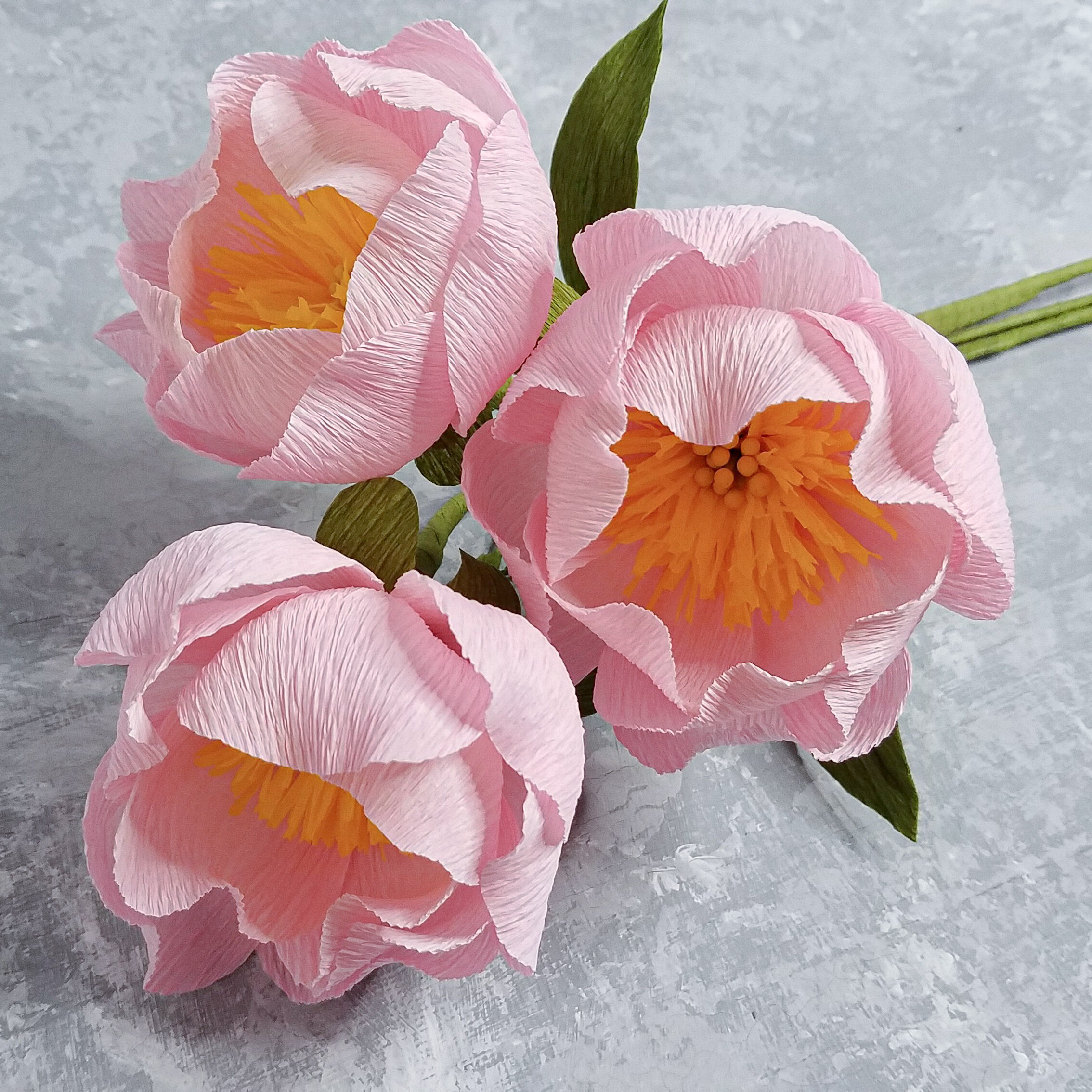Single Stem Crepe Paper Flower — Franky and J.