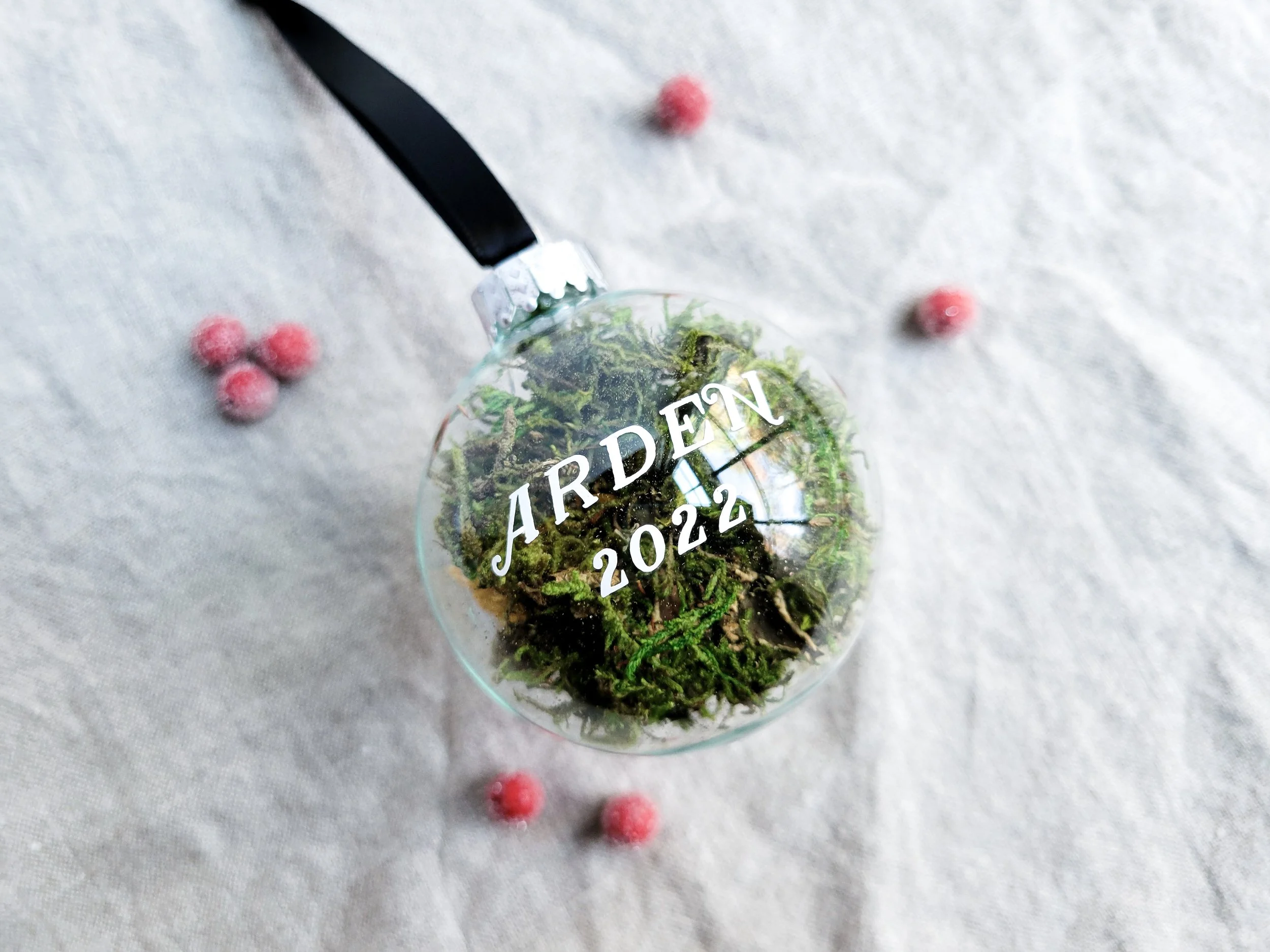 Custom Acrylic Moss Ball Ornament — Franky and J.
