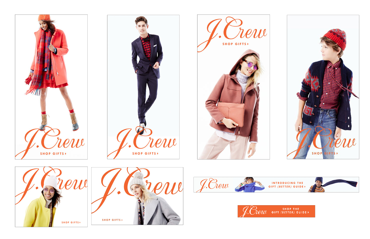 J.Crew Gift Gide display ads