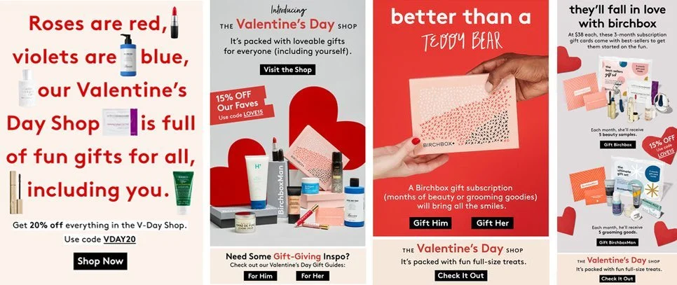 Birchbox monthly email and campaign strategy and creation