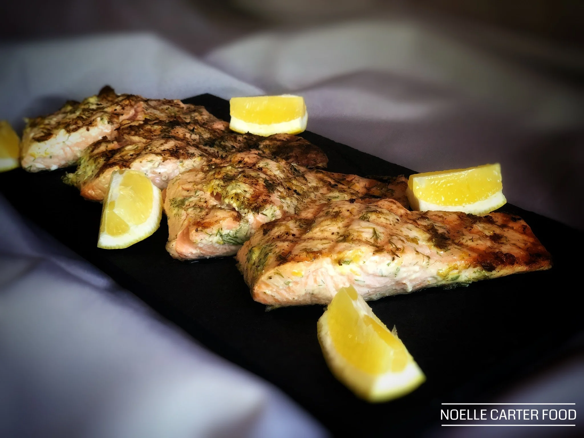 Make this now Grilled salmon with lemon and dill — Noelle Carter Food