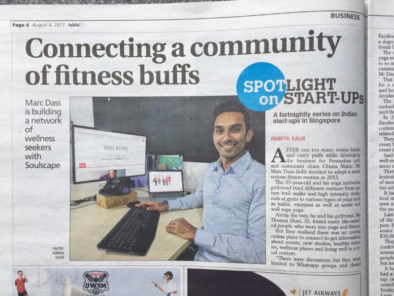Marc Dass in " Connecting a community of fitness buffs , Tabla, 4 August 2017