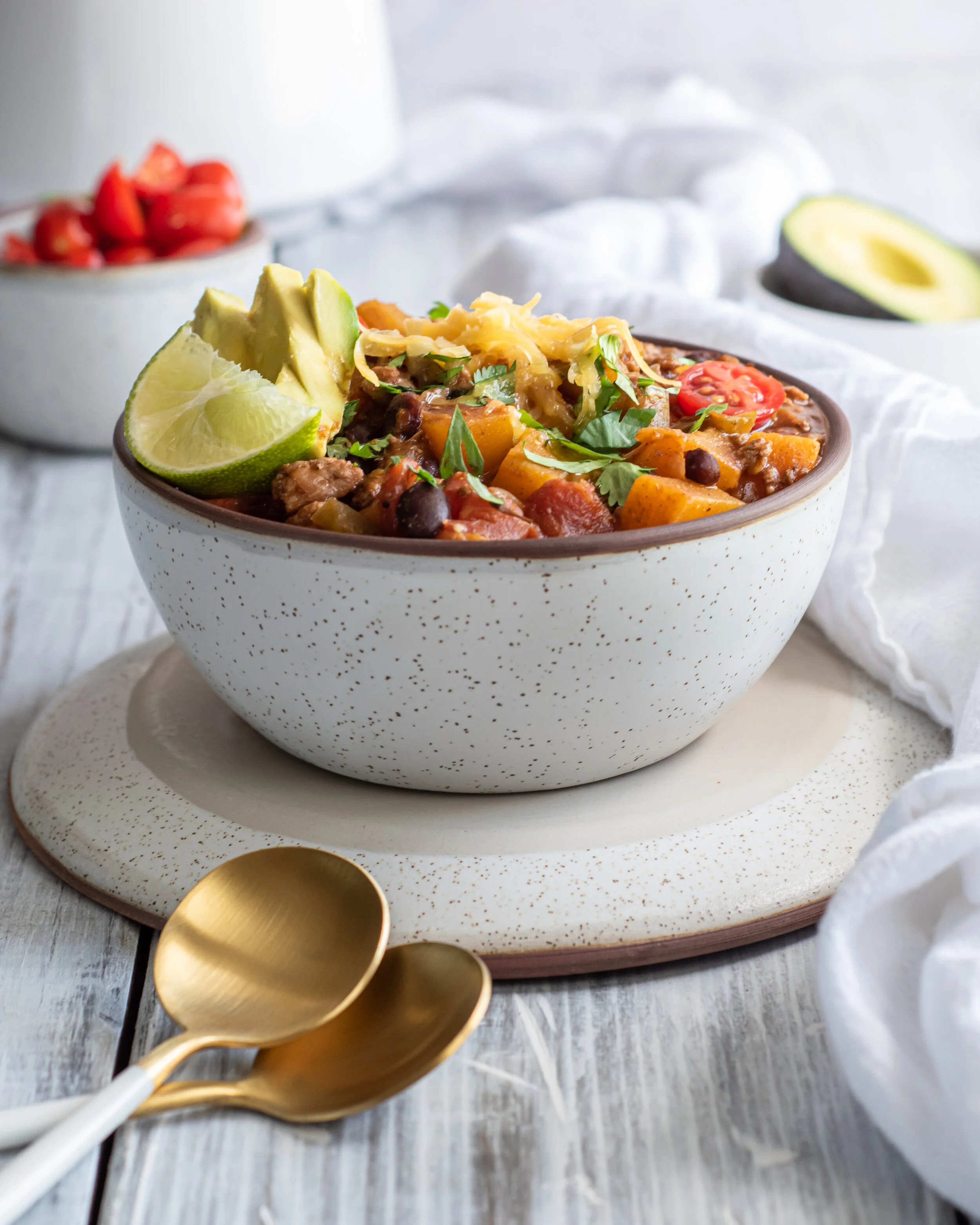 Spicy Turkey Chili with Butternut Squash — PLATE AND PEN