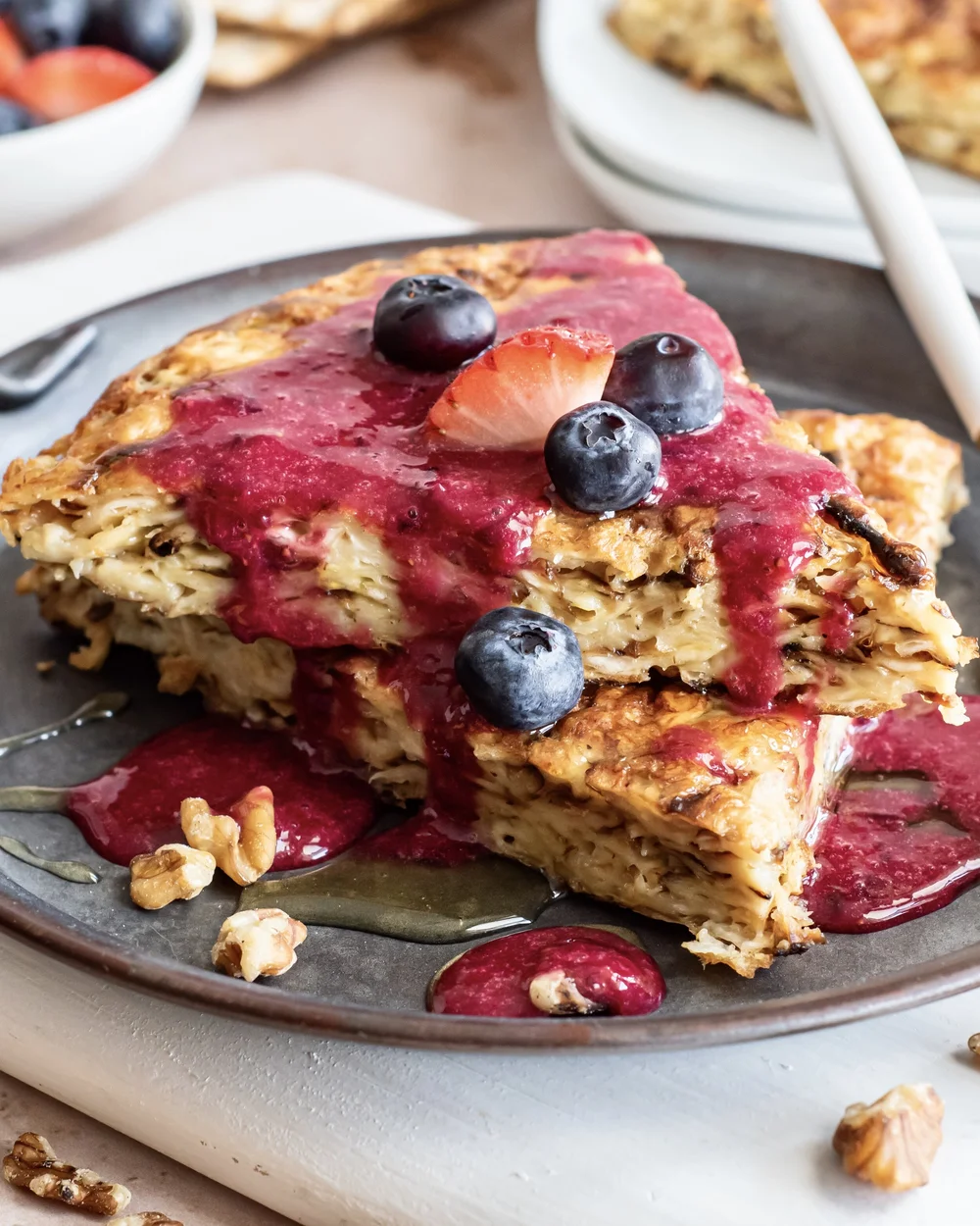 Matzo Brei Berry Stacks — PLATE AND PEN