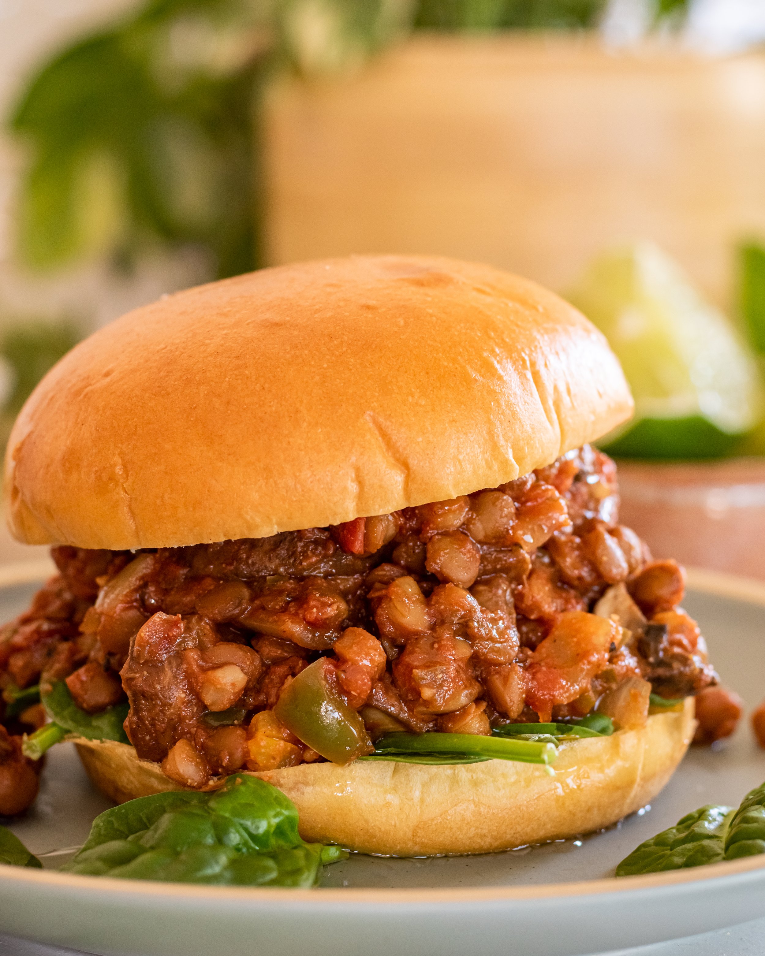 Lentil And Mushroom Sloppy Joes PLATE AND PEN lentil-and-mushroom-sloppy-joes-plate-and-pen