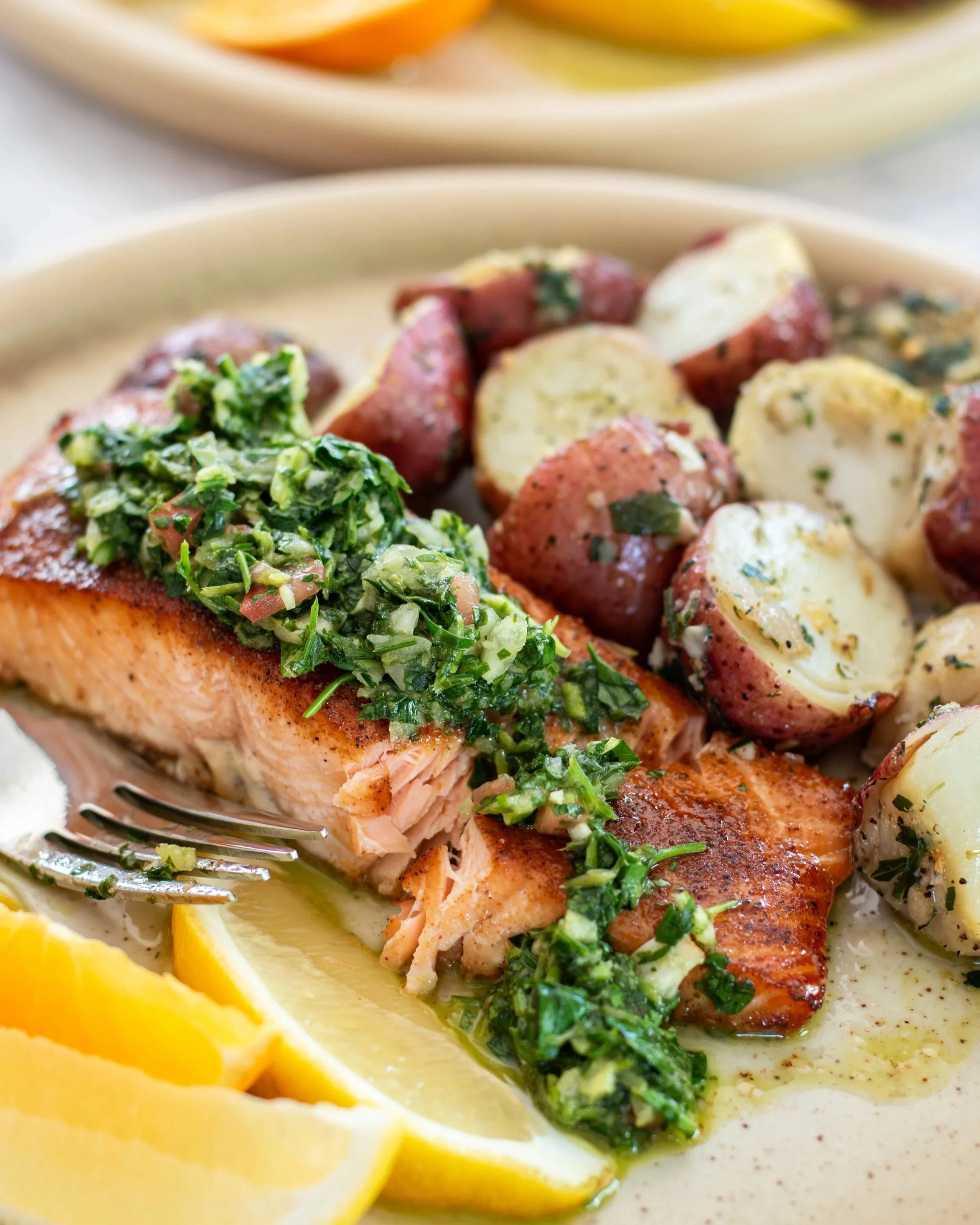 Sweet and Savory Salmon Chimichurri 