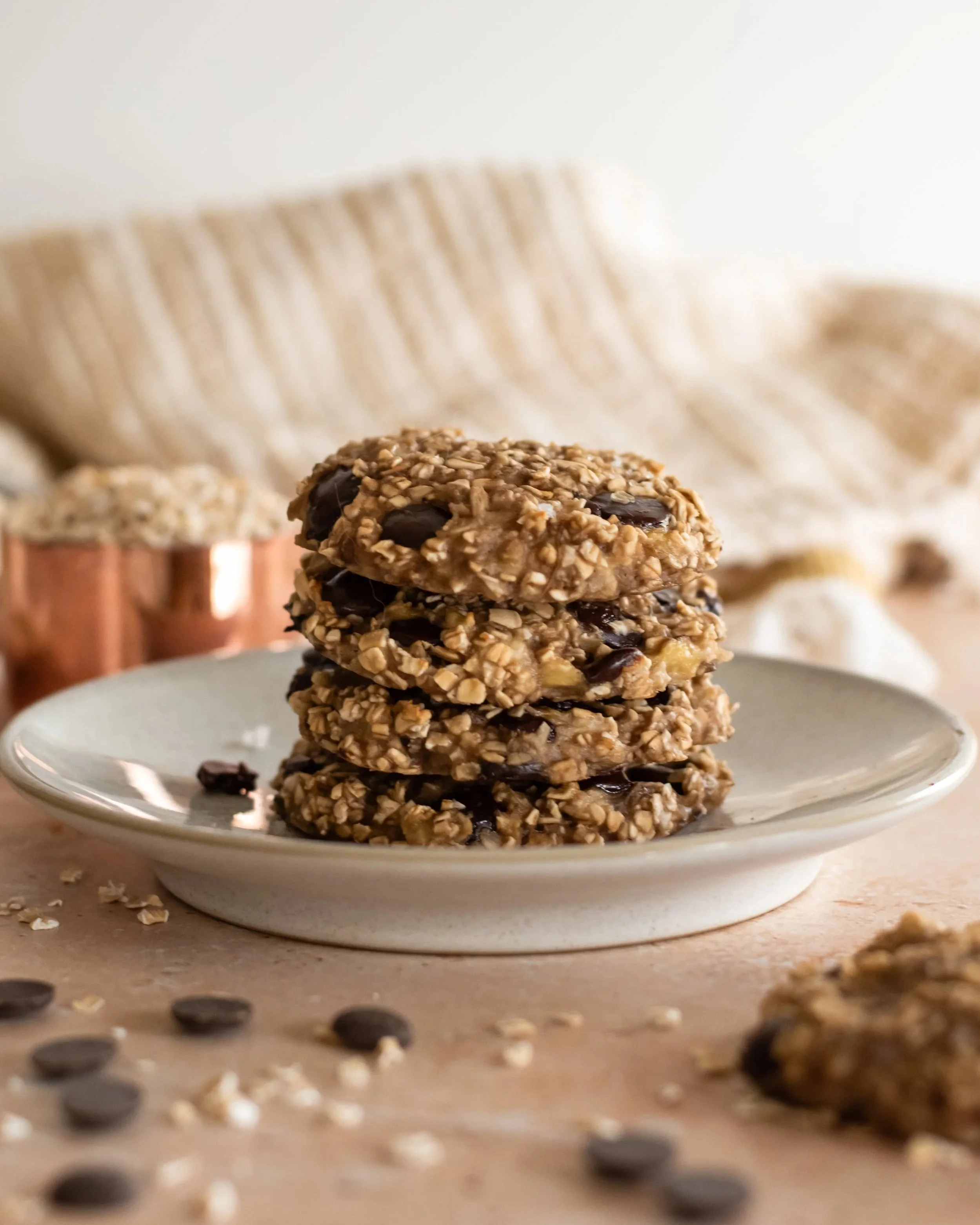 Banana Oat Chocolate Cookies