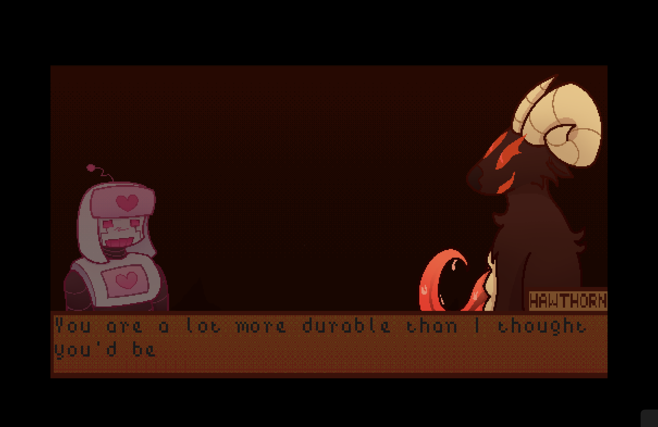  Boss Crush is a boss rush dating sim: You have to fight the bosses in order to date them.  In battle you will control a heart in a square/diamond shape depending on what boss you are on! Similar to Deltarune/Undertale gameplay  You will be able to h