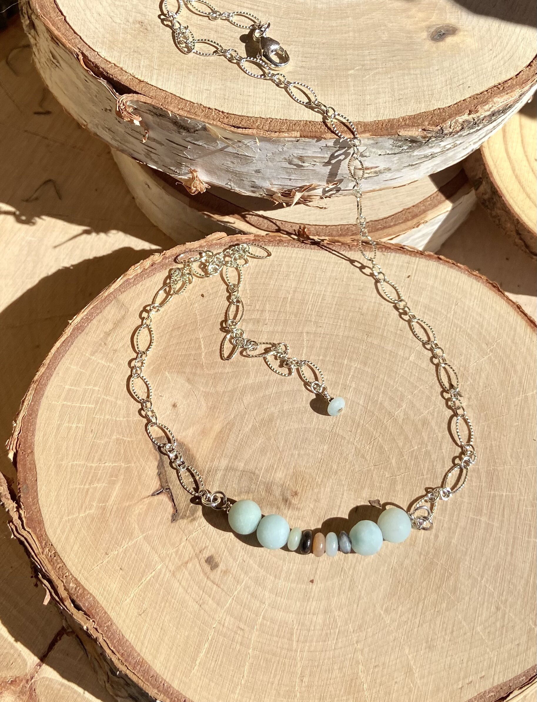 Amazonite Bar Necklace