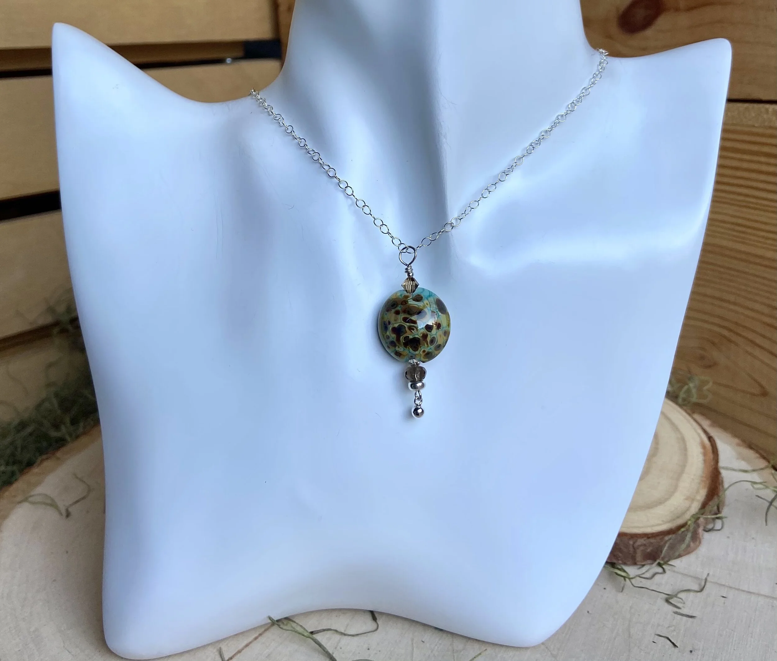 Mosaic Topaz and Light Blue Pendant