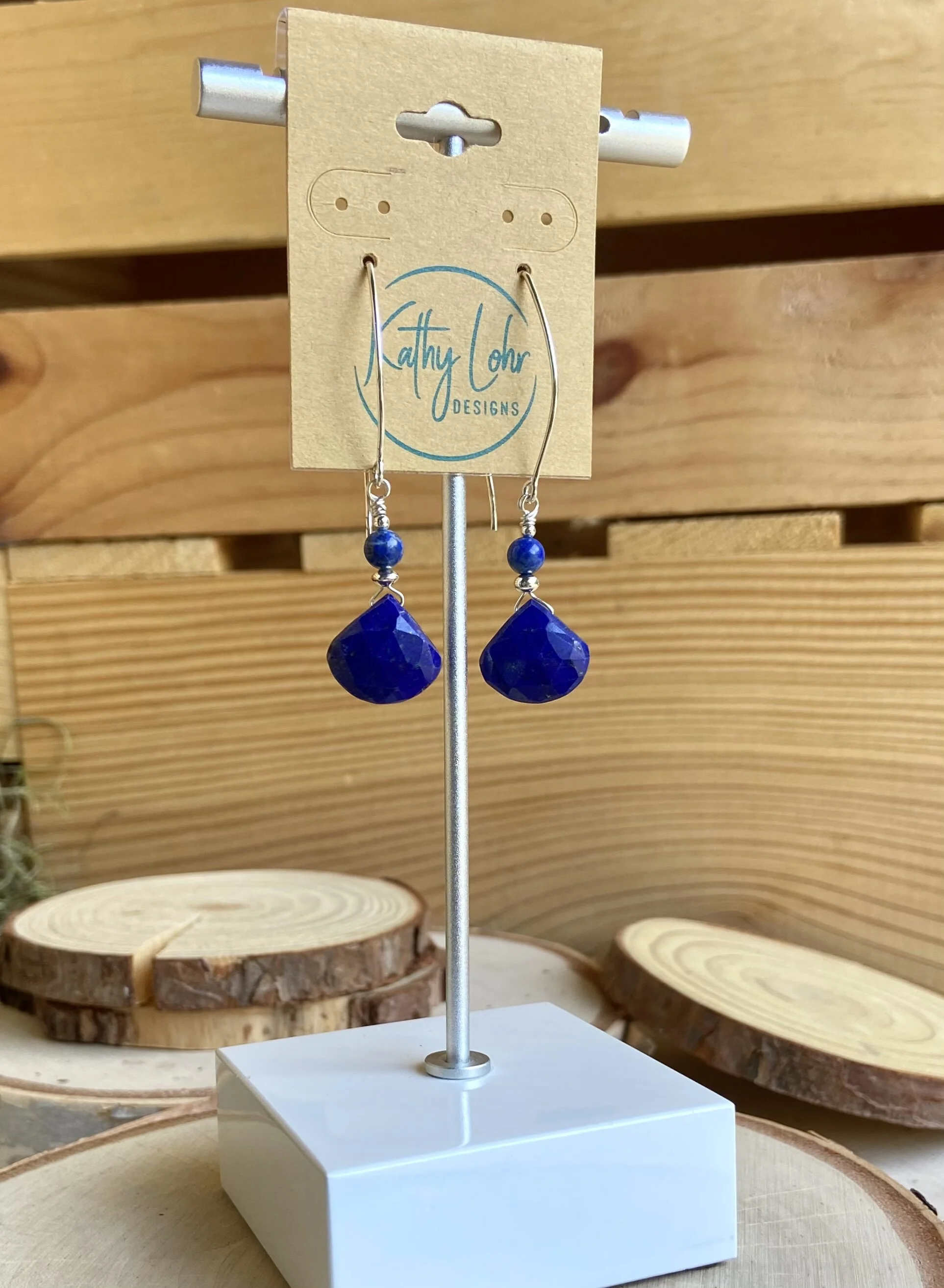Pear Shaped Faceted Drop Earrings