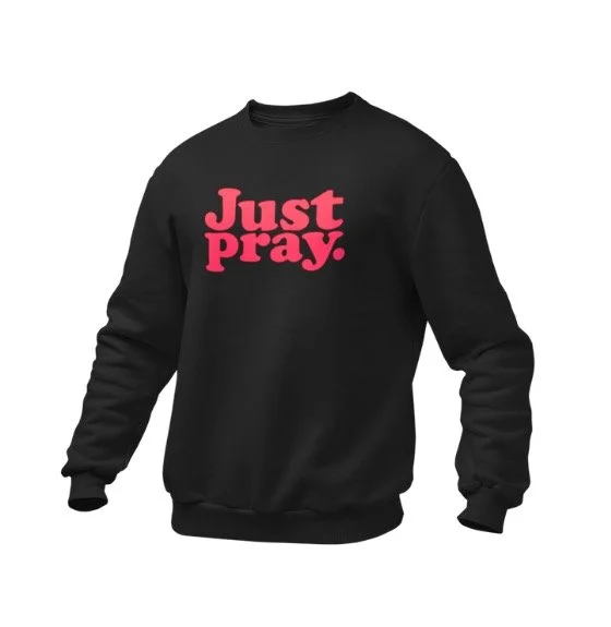 Just Pray Sweatshirt (Coral Pink)