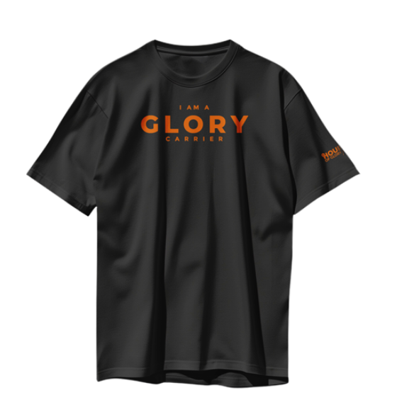 I Am A Glory Carrier T-Shirt (Orange on Black)