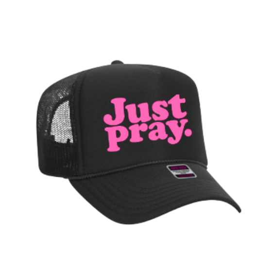 Just Pray Trucker Hat (Pink)