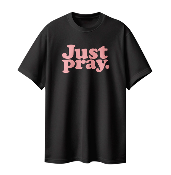 Just Pray T-Shirt (Pale Pink)