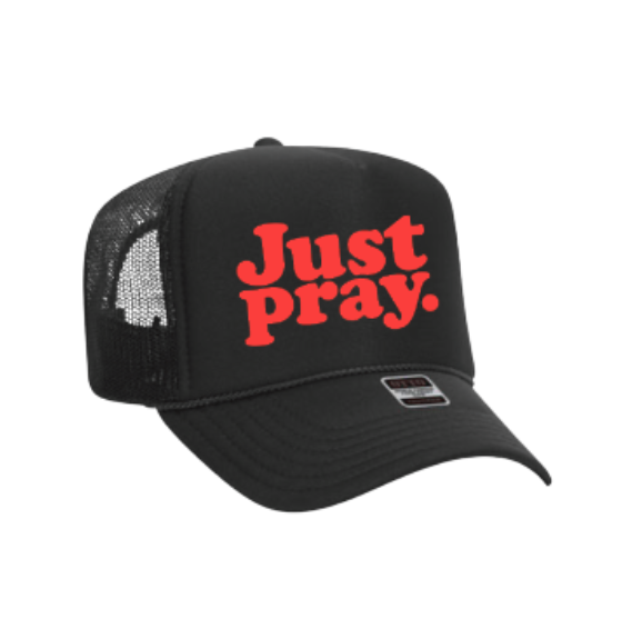 Just Pray Trucker Hat (Red)