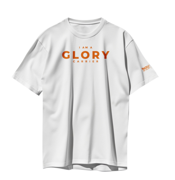 I Am A Glory Carrier T-Shirt (Orange on White)