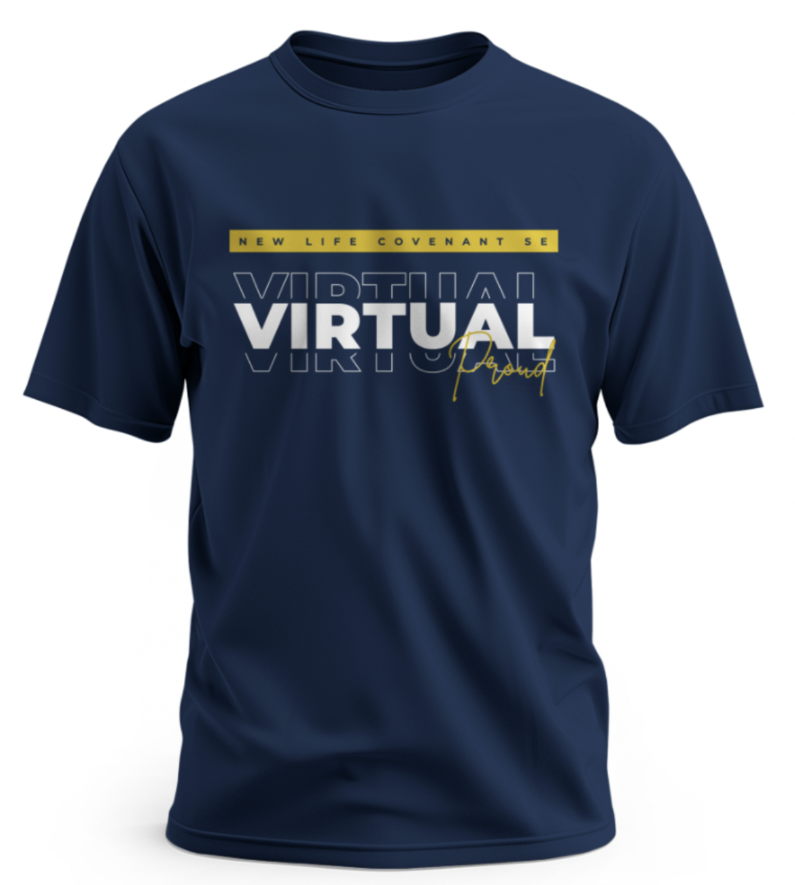 NLCSE Virtual Proud T-Shirt (Navy/Yellow)