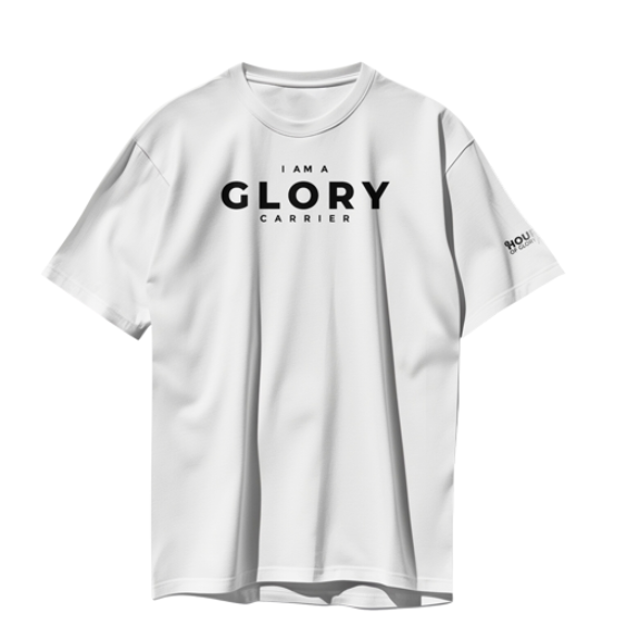 I Am A Glory Carrier T-Shirt (Black on White)