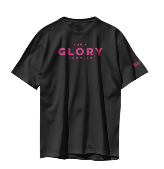 I Am A Glory Carrier T-Shirt (Pink on Black)