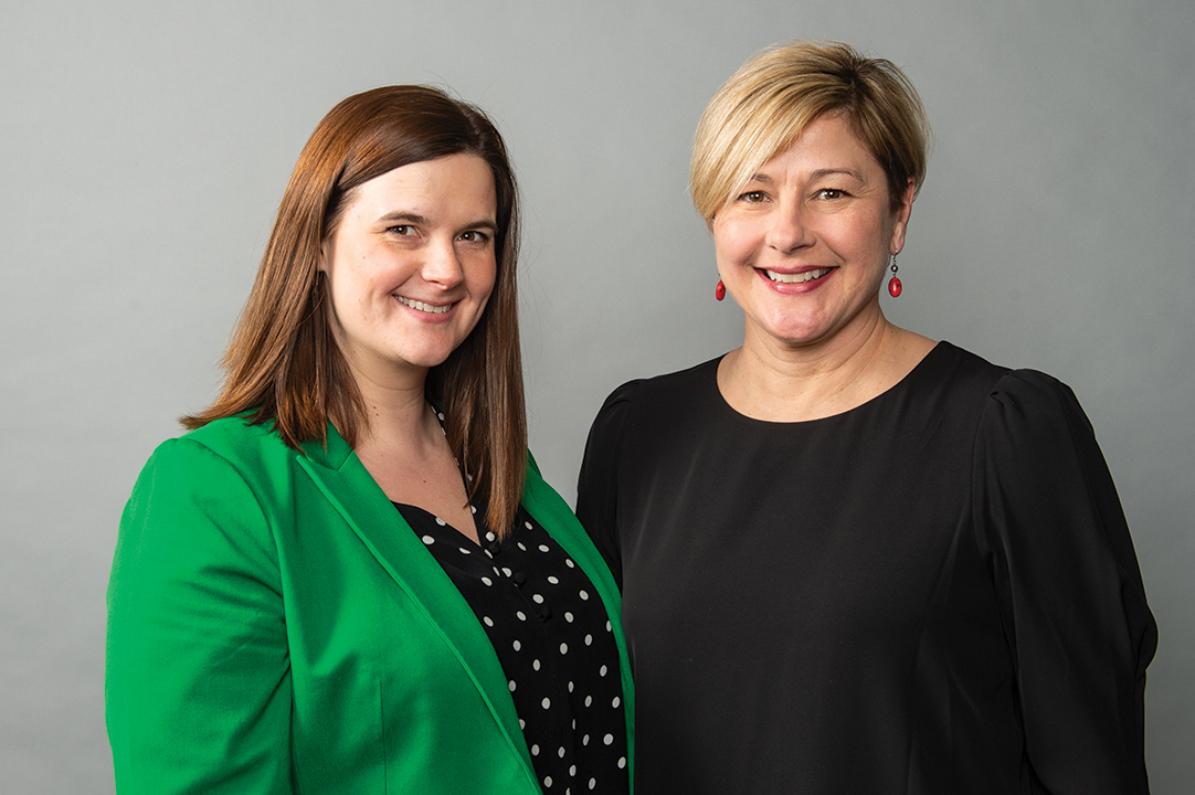 Knutson with mentor Traci Galligan, Senior Vice President - Human Resources, NCMIC Group, Inc.