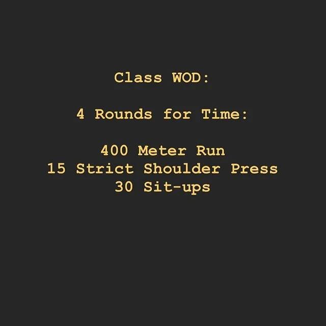 Friday class and home WOD!