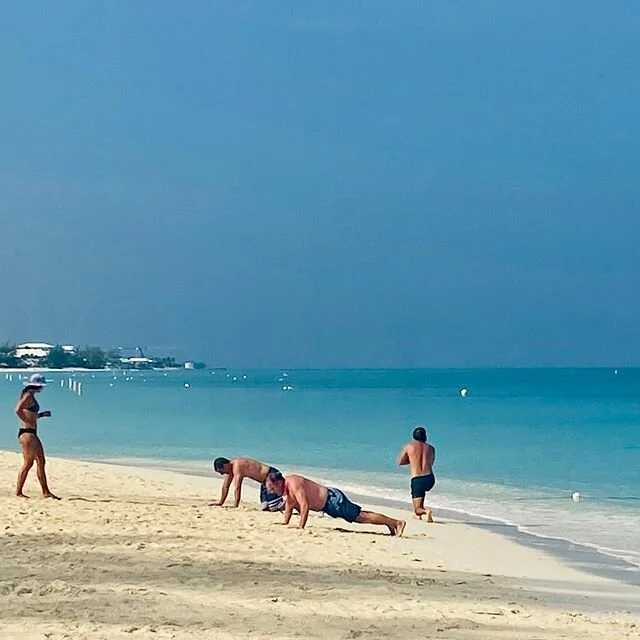 Everything&rsquo;s just beachy when your working out on a Saturday morning 😎 #crossfitcayman