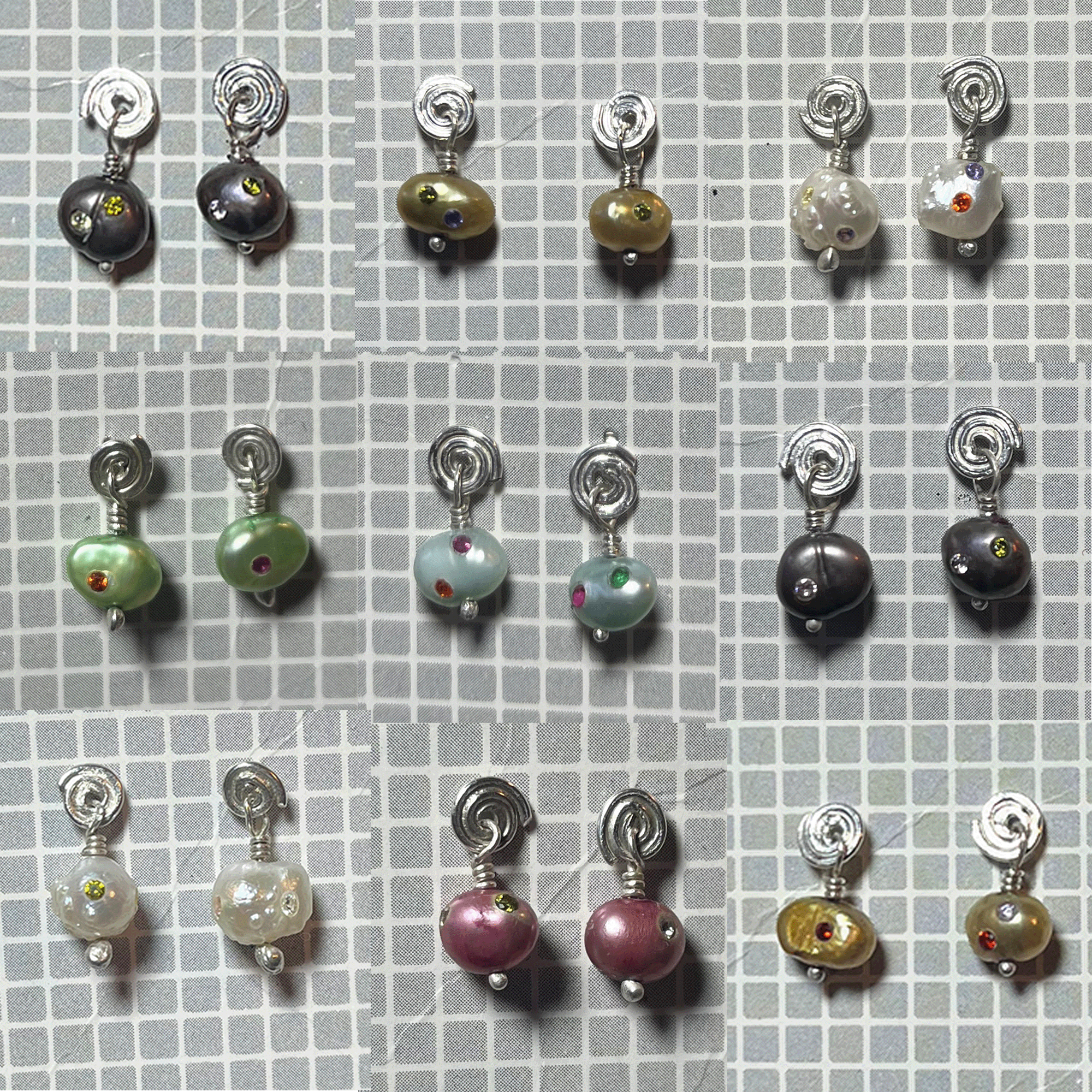 Spiral with Jewelled Pearl