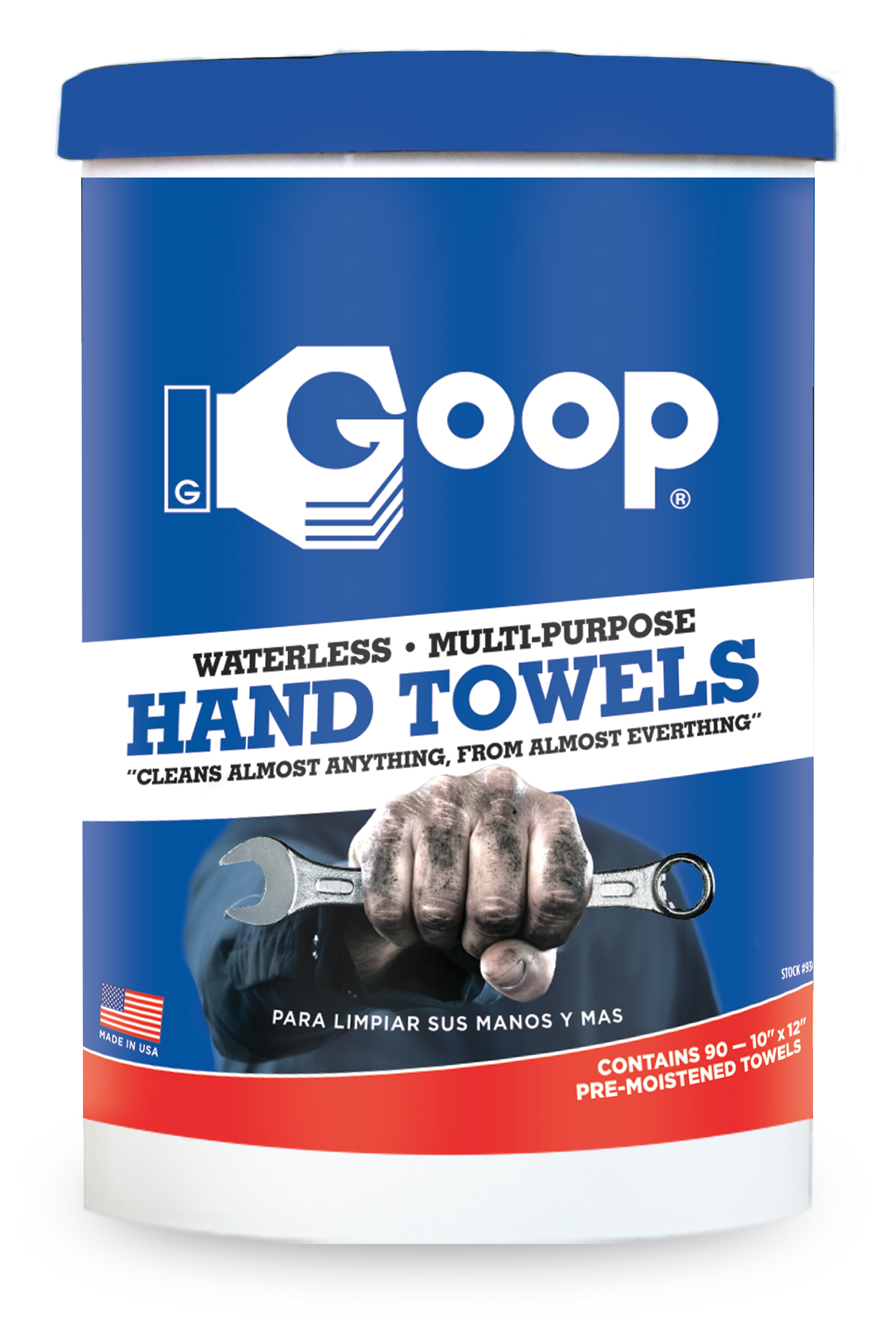 Can of 90, 10" x 12" Goop Towels 