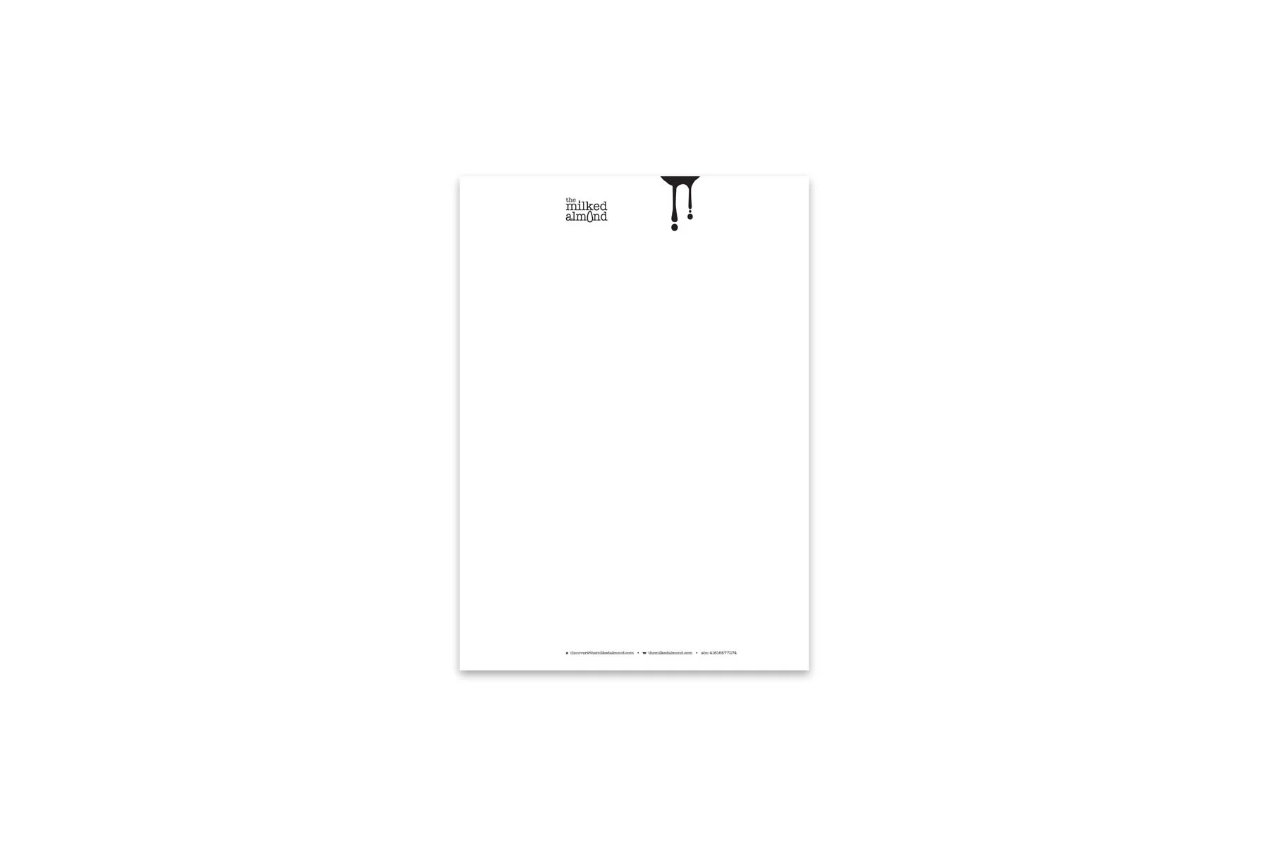 THE MILKED ALMOND letterhead