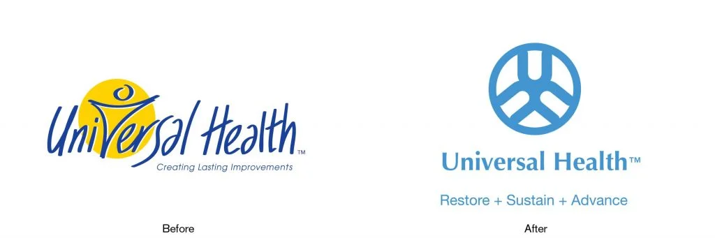 Universal Health, Logo, Black Swatch, Logo makeover, Logo rebrand