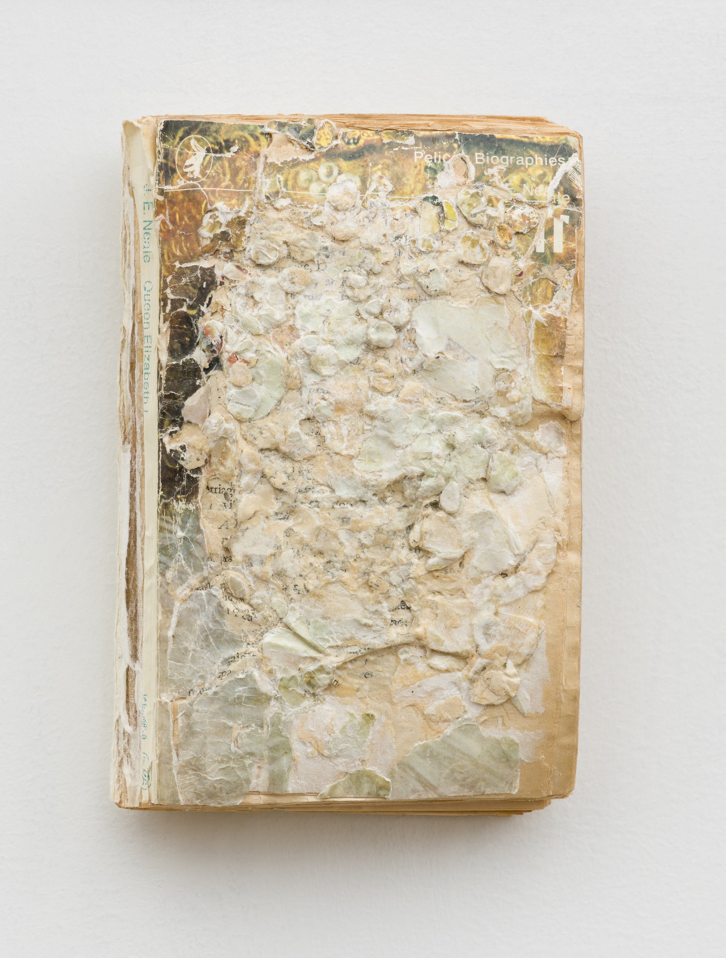 The Queen , 2024, Collage/decollage on paperback book, 7 x 5 x 1.25"