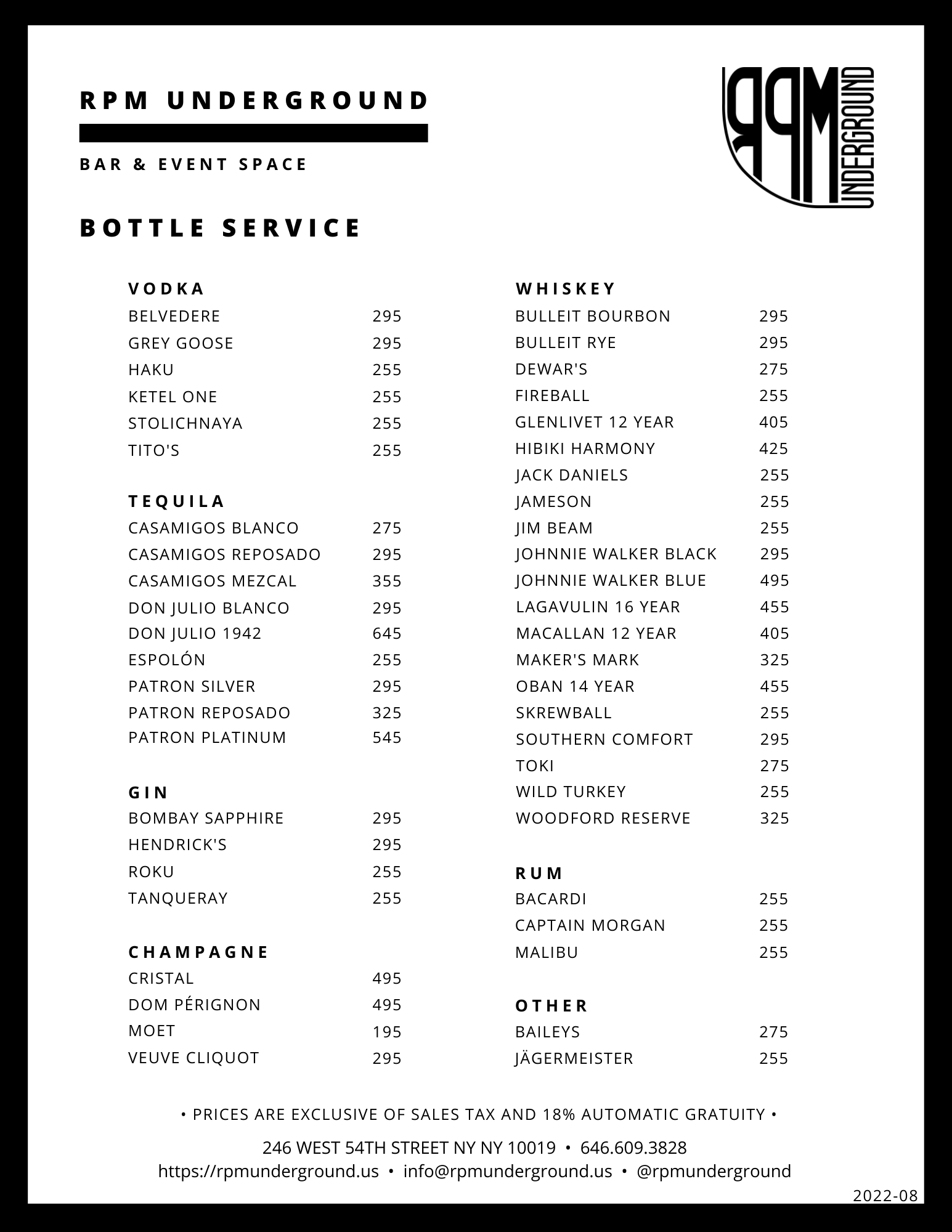 Rpm Events Menu.pdf Menu — RPM UNDERGROUND