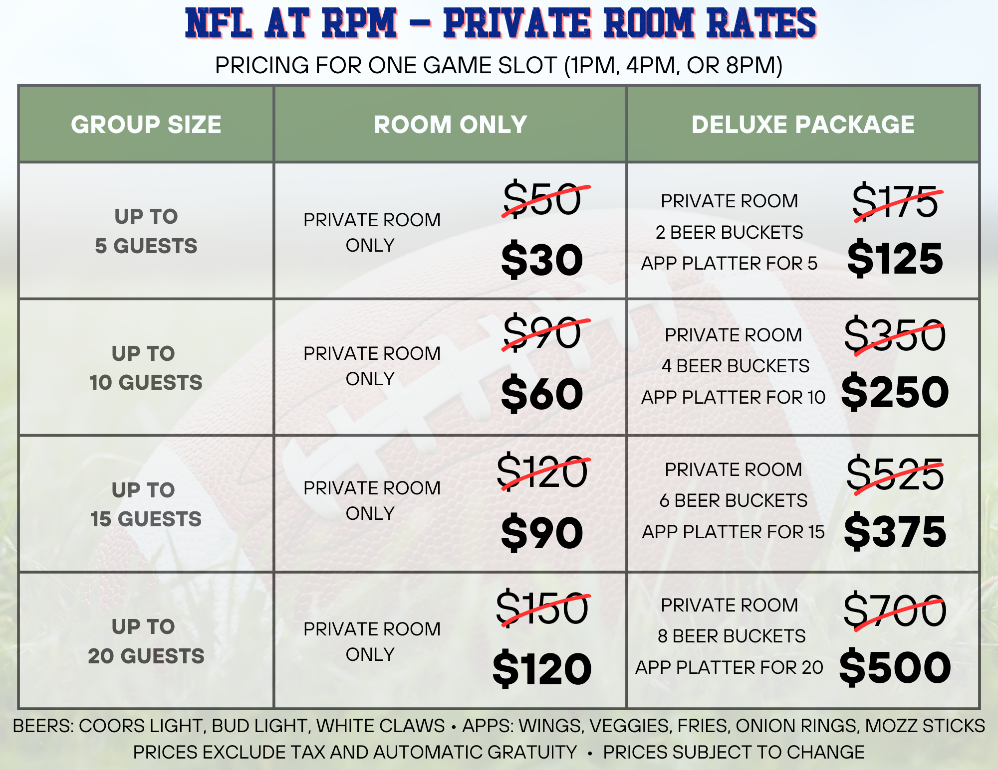 NFL @ RPM — RPM UNDERGROUND