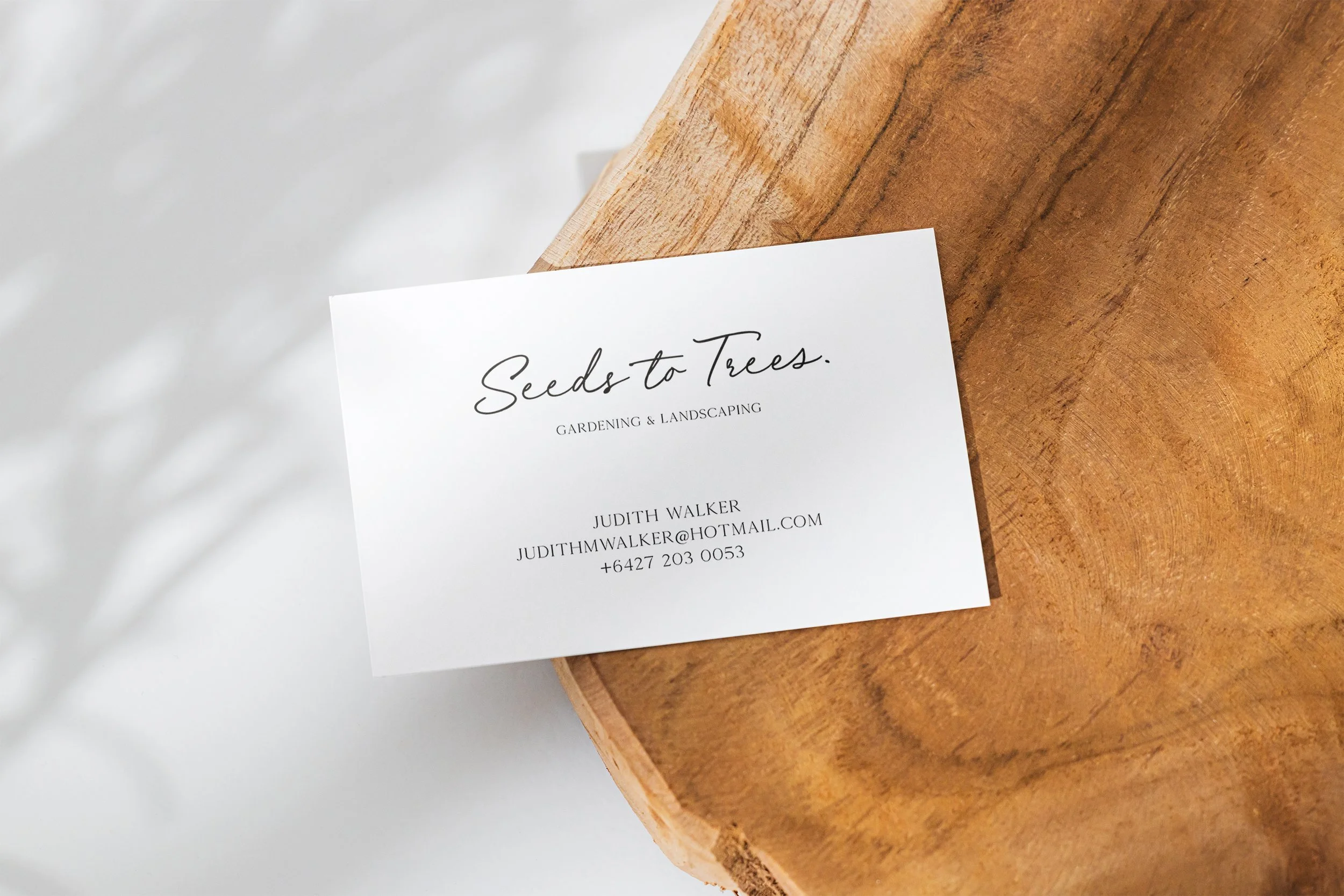 'SEEDS TO TREES'  Business Cards