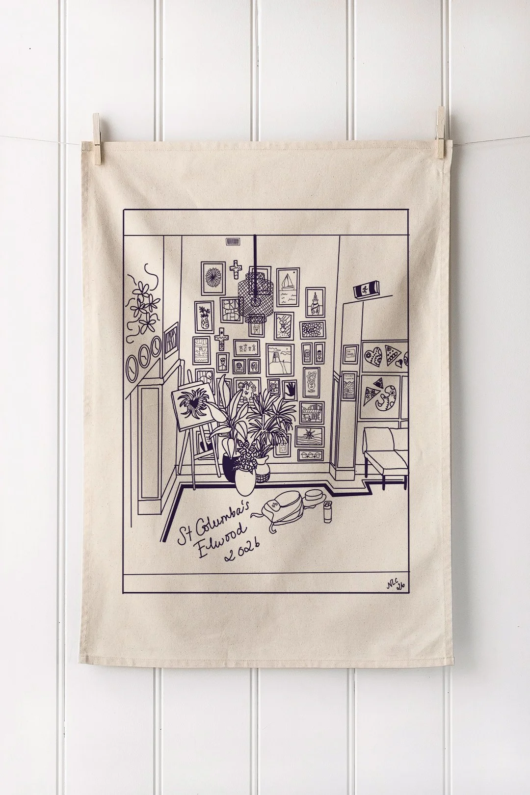 St Columba's Tea Towel x 2