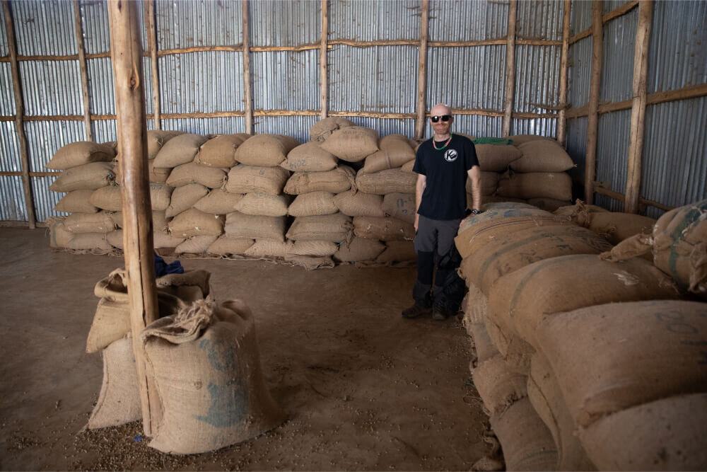 Ethiopian coffee bean storage