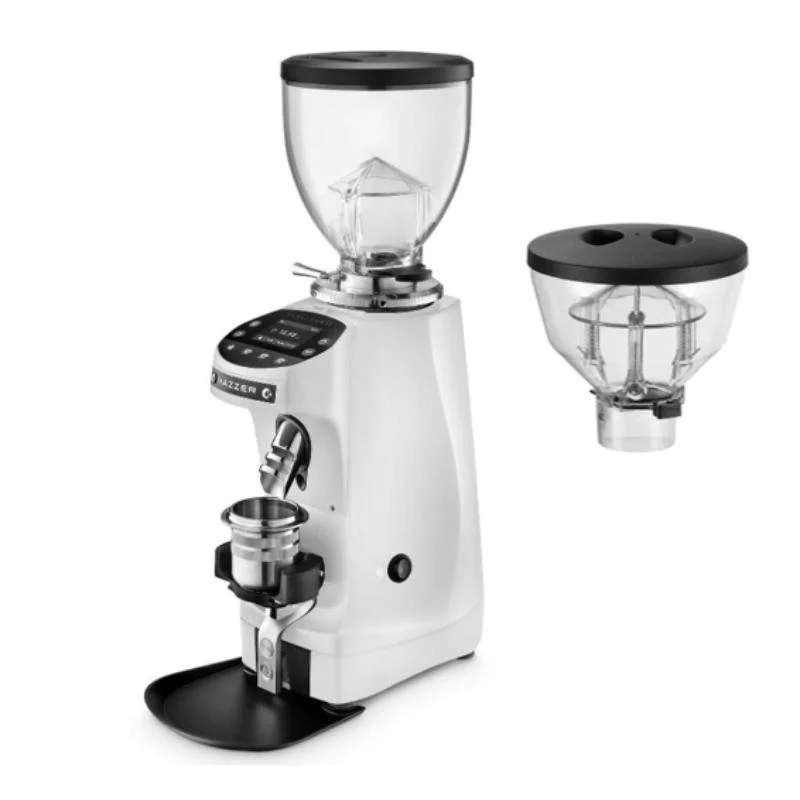 Mazzer Mini G white 2 hoppers.jpg