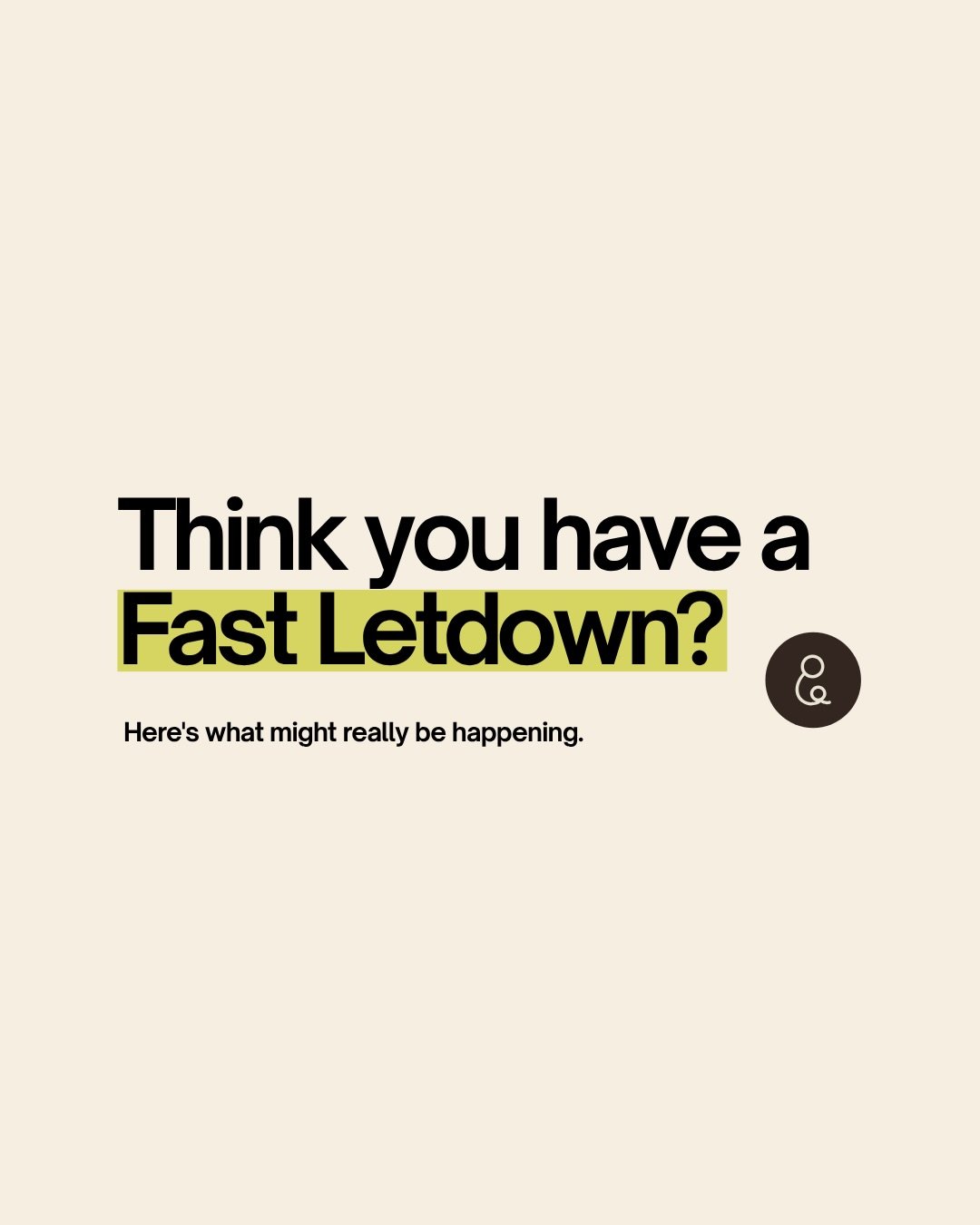 &ldquo;I think I have a fast letdown&hellip;&rdquo; 💭

It&rsquo;s something many breastfeeding mums wonder about, especially when their baby coughs, pulls off the breast, or seems unsettled during feeds. 

But these signs don&rsquo;t always mean you