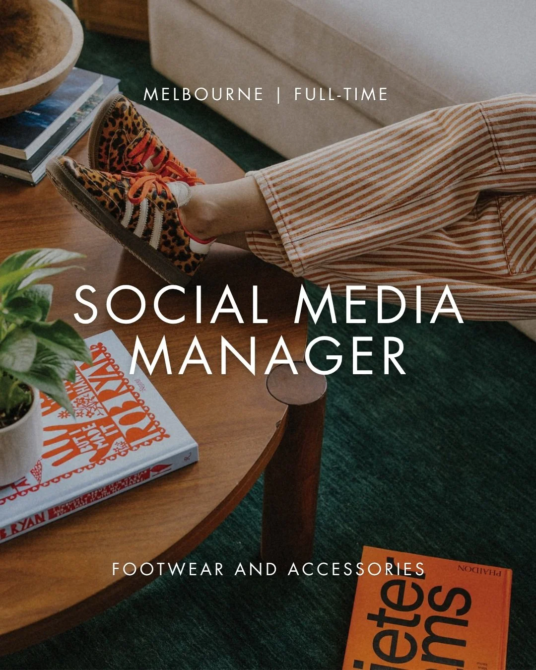 SOCIAL MEDIA MANAGER | FOOTWEAR &amp; ACCESSORIES

Love social? Know what&rsquo;s trending? Create content that actually stops the scroll? 

We&rsquo;re looking for a Social Media &amp; Content Specialist to join an established Australian footwear br
