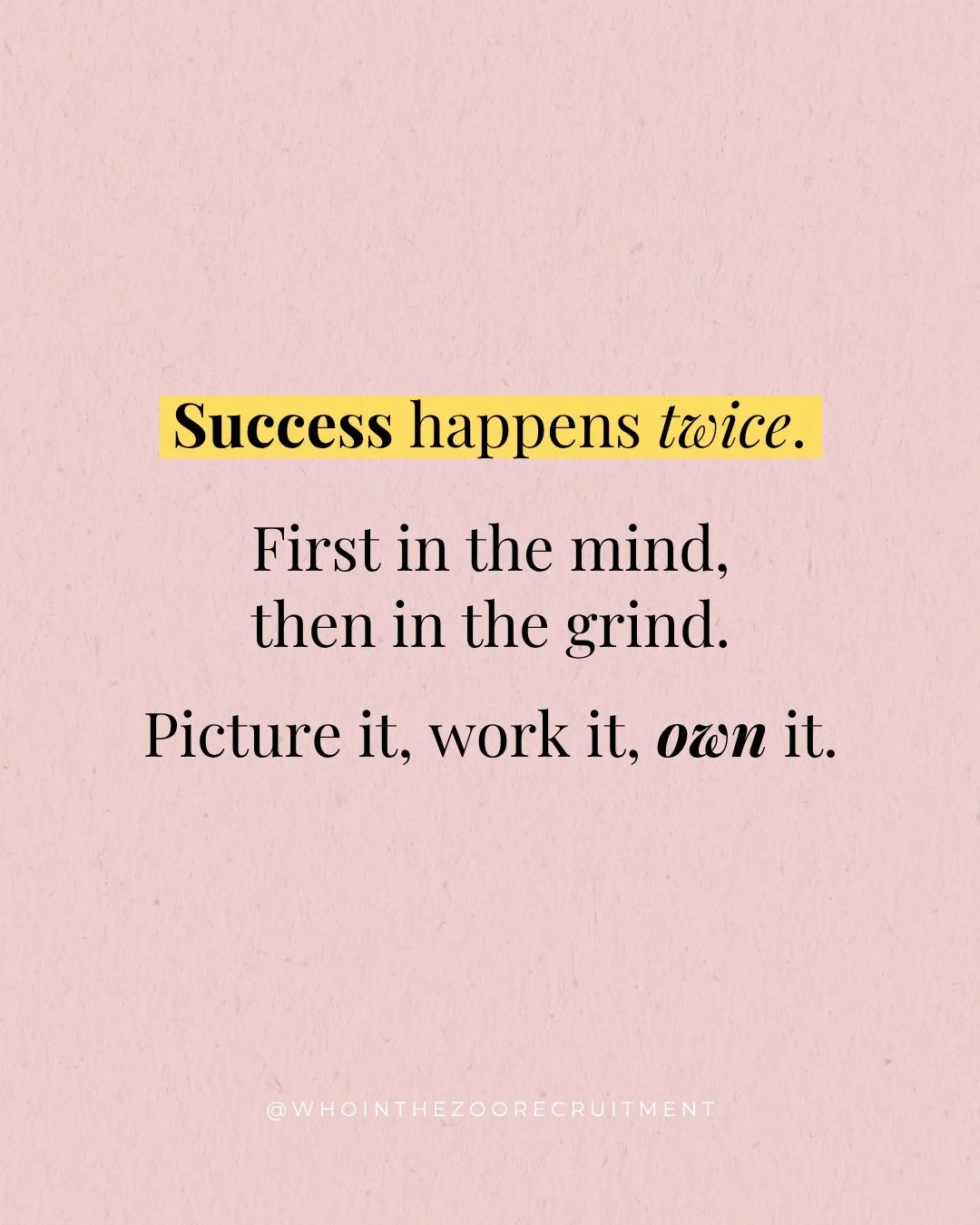 Success starts before anyone else can see it. ✨

The goal. The vision. The decision to keep going.

Picture it. Work for it. Own it.

Because the mindset comes first, the results follow.

What are you working towards this week?